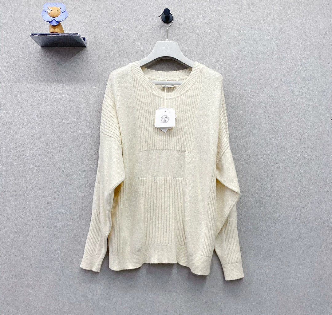 Hermes Hermès Cream Cashmere Knit Sweater - dmc Size US S / EU 44-46 / 1 - 2 Thumbnail