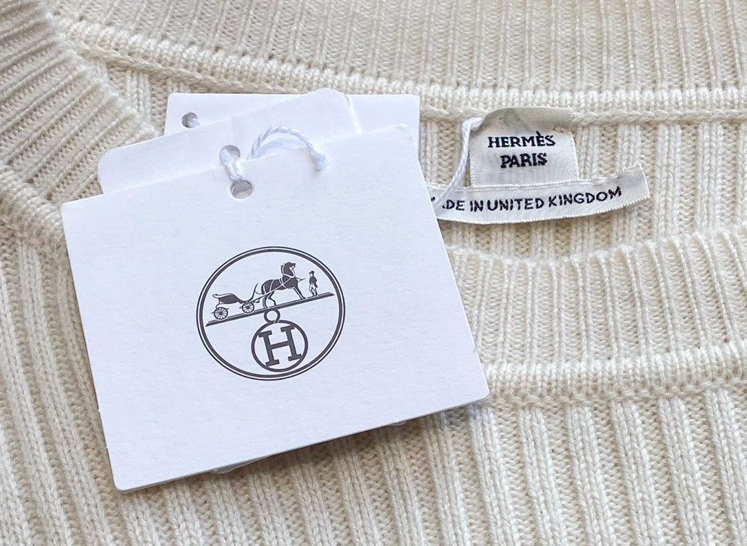 Hermes Hermès Cream Cashmere Knit Sweater - dmc Size US S / EU 44-46 / 1 - 6 Thumbnail