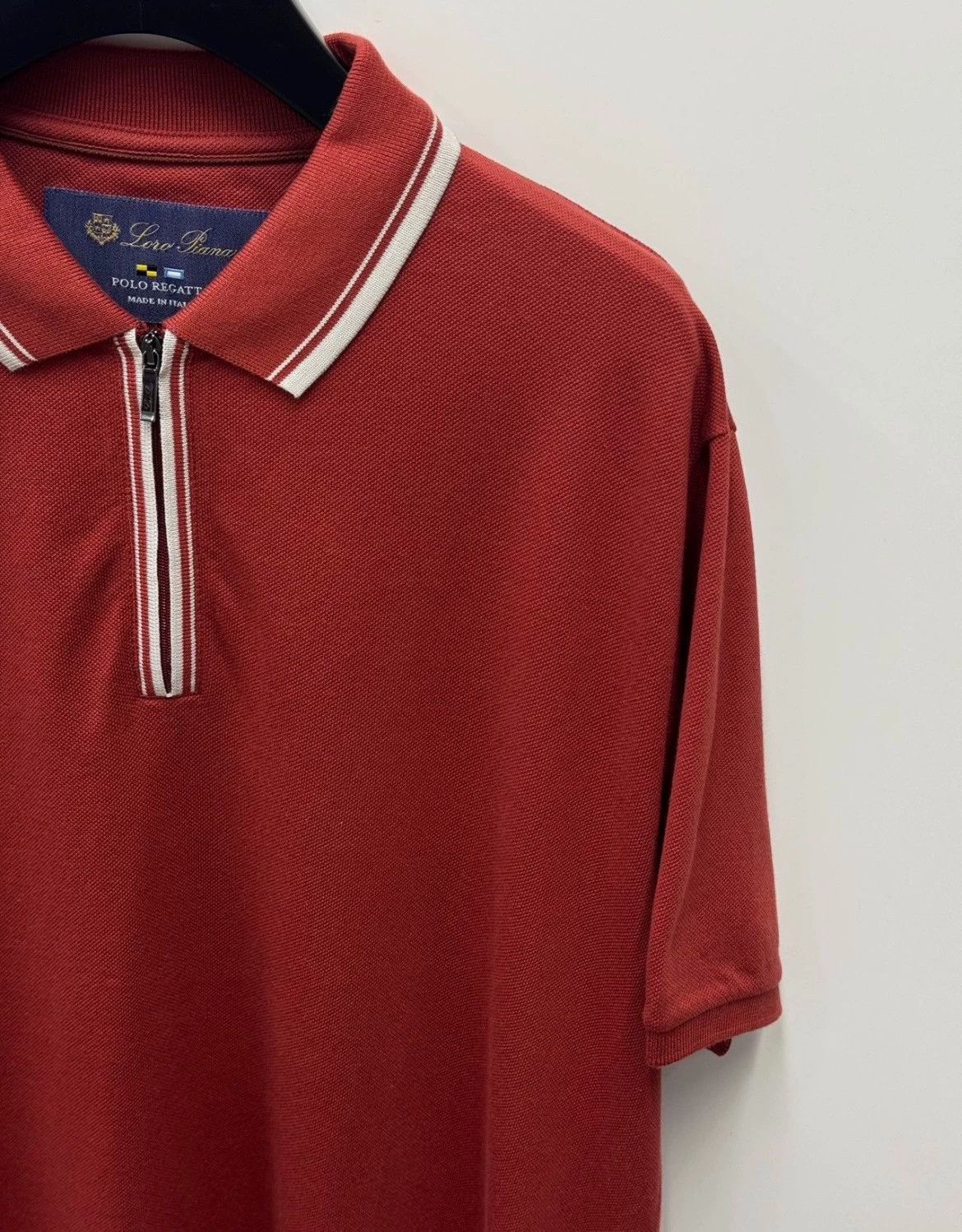 Loro Piana Loro Piana Red Stripe Short-Sleeve Polo - dmc Size US M / EU 48-50 / 2 - 7 Thumbnail