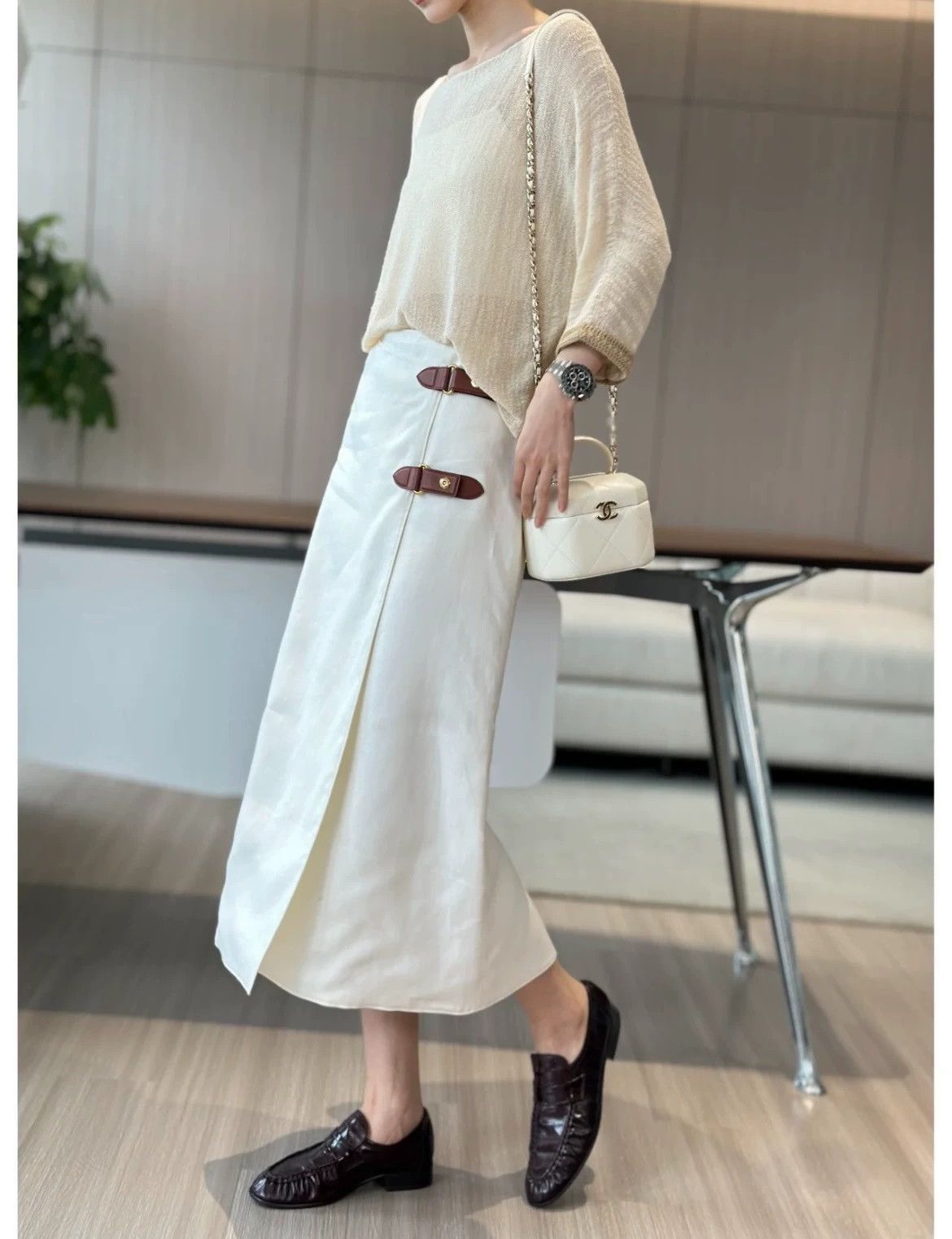Loro Piana Loro Piana Women's Linen Skirt - dmc Size US 31 - 3 Thumbnail