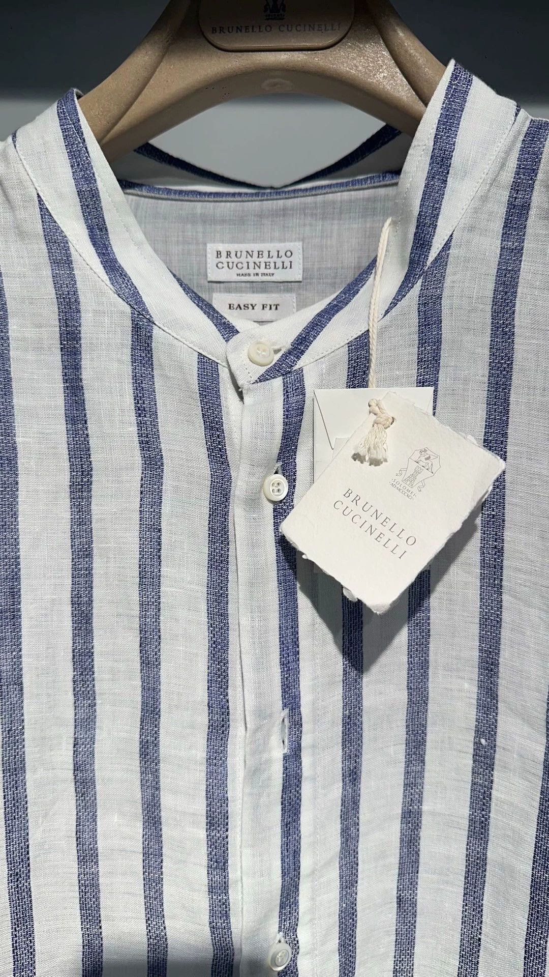 Brunello Cucinelli Brunello Cucinelli Striped Button-Up Shirt - dmc Size US L / EU 52-54 / 3 - 6 Thumbnail