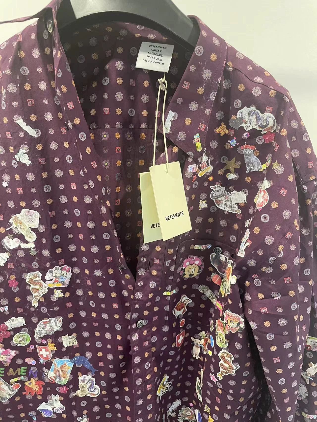 Vetements Vetements 19SS Cartoon Sticker Shirt - dmc Size US XS / EU 42 / 0 - 2 Thumbnail
