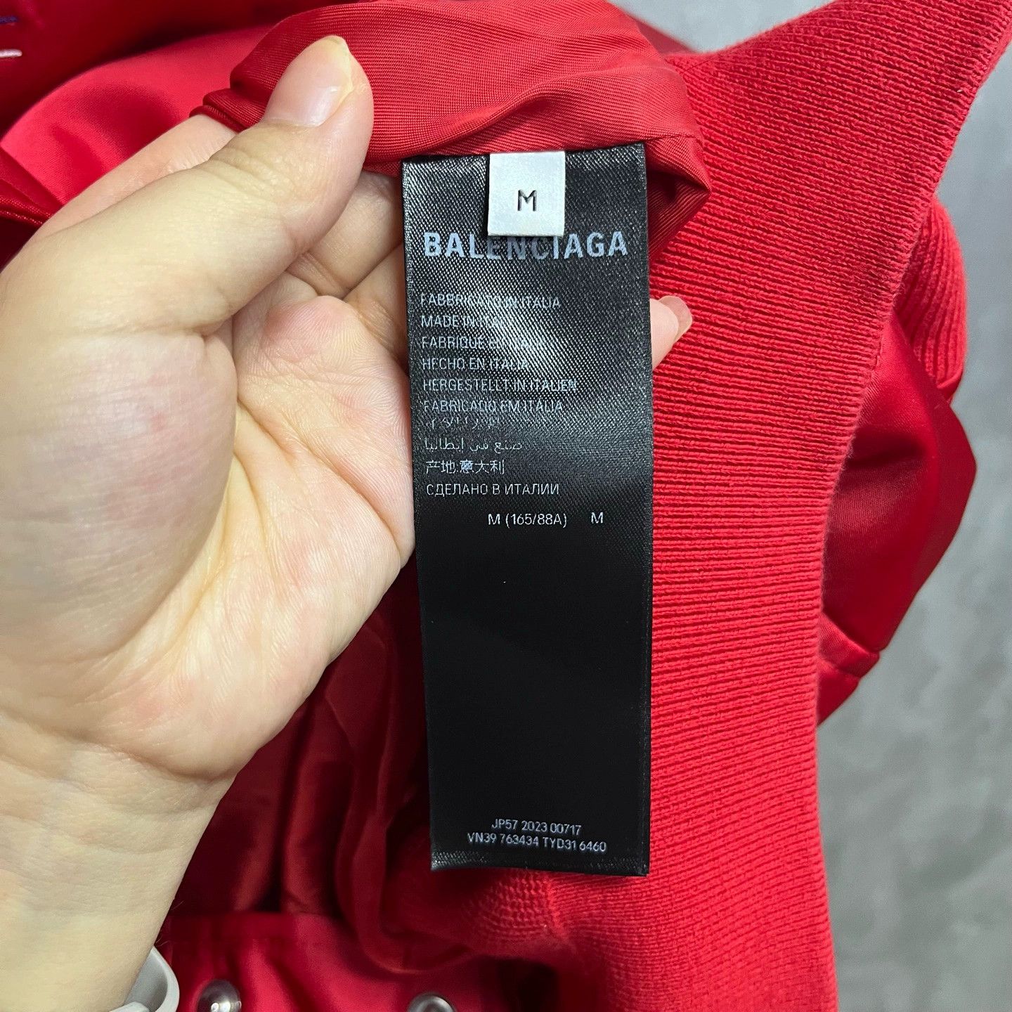 Balenciaga Balenciaga Red Logo Print Loose Jacket - dmc Size US S / EU 44-46 / 1 - 4 Thumbnail