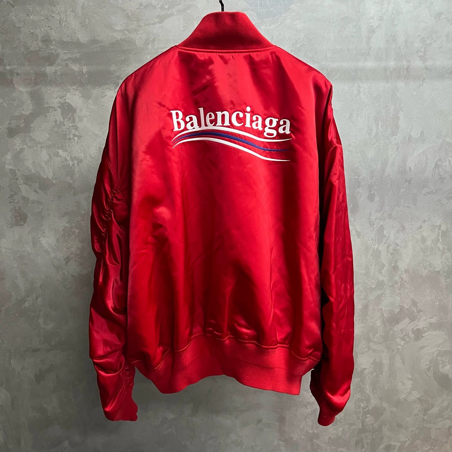 Balenciaga Balenciaga Red Logo Print Loose Jacket - dmc Size US S / EU 44-46 / 1 - 5 Thumbnail