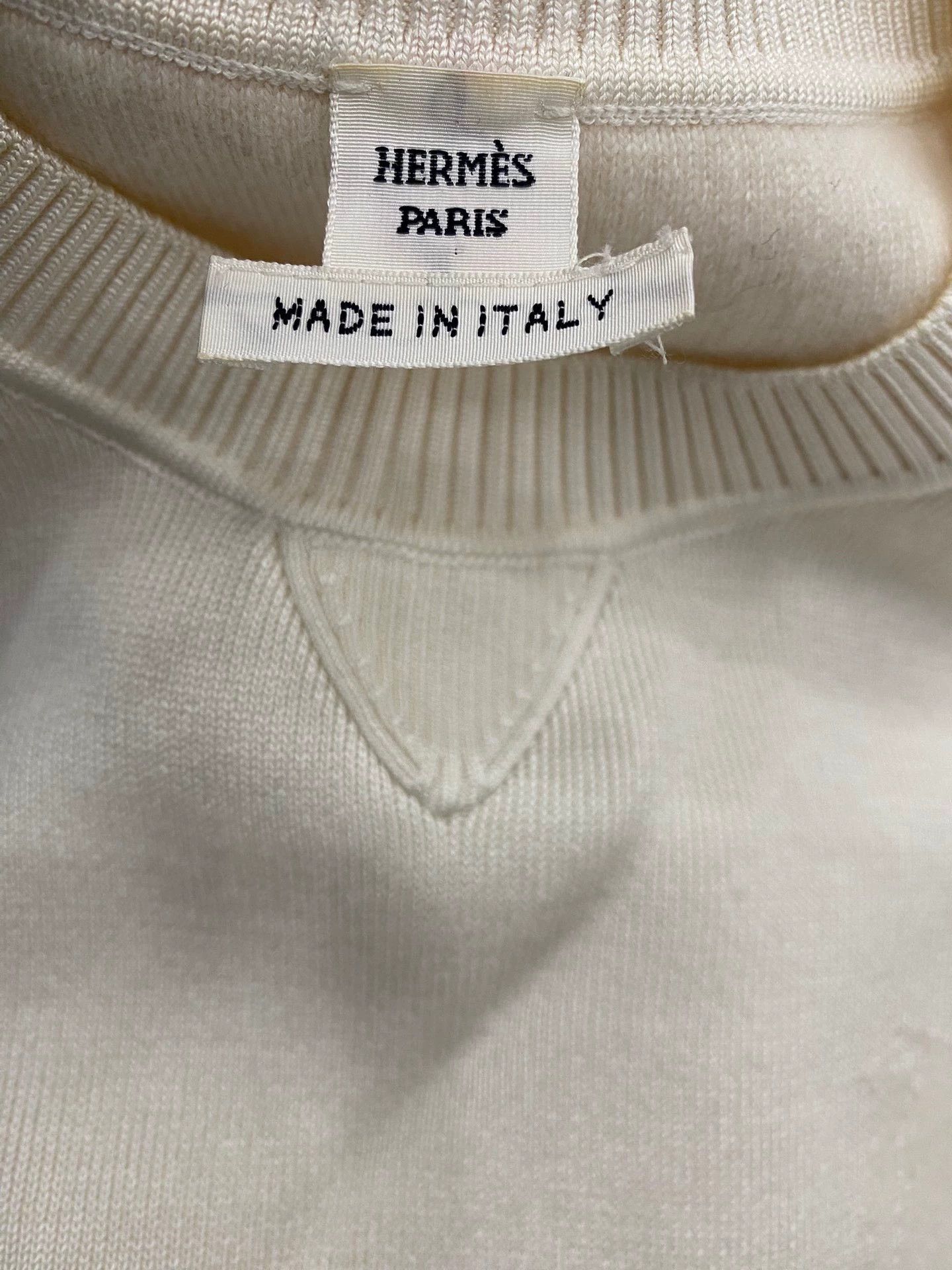 Hermes Hermes Off-White Cashmere Sweater - dmc Size US S / EU 44-46 / 1 - 4 Thumbnail