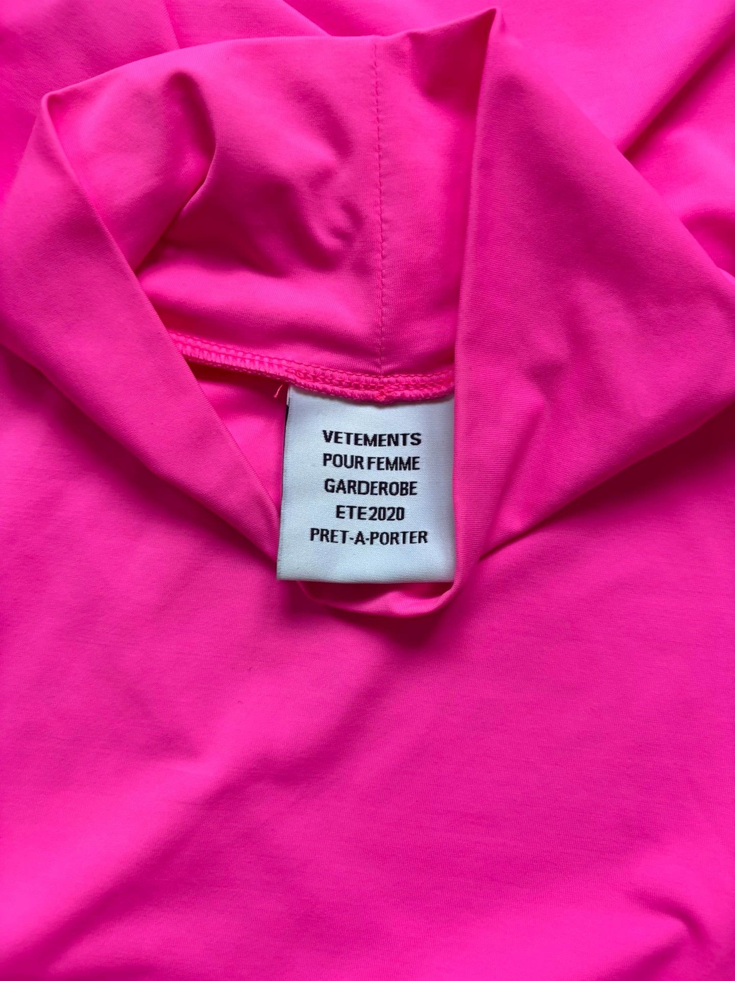 Vetements VETEMENTS Pink Logo Dress - dmc Size US S / EU 44-46 / 1 - 5 Thumbnail
