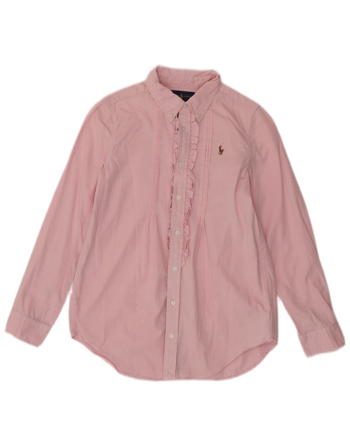 Ralph Lauren Girls Shirt 9-10 Years Pink Cotton Size XXS / US 00 / IT 34 - 2 Thumbnail