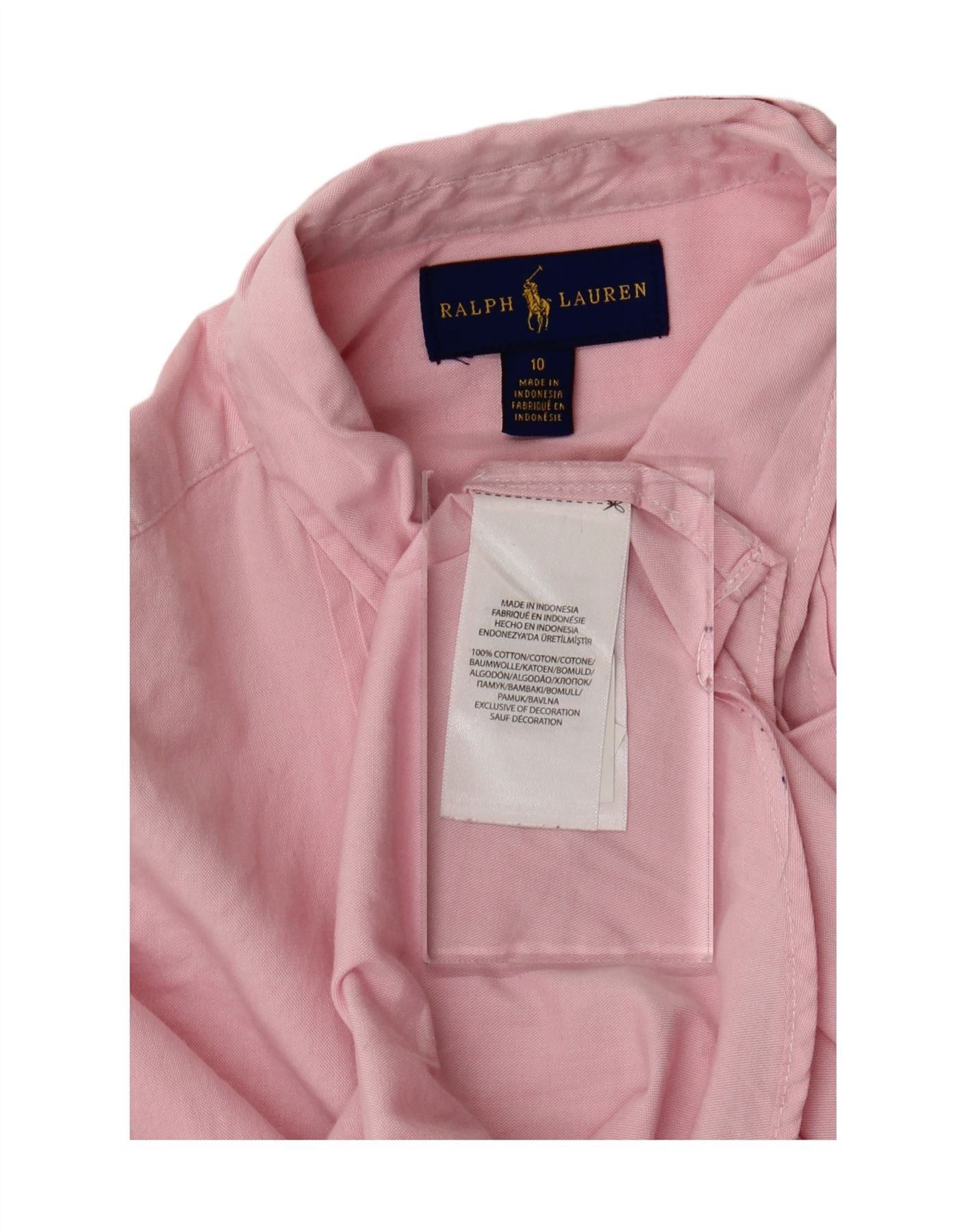 Ralph Lauren Girls Shirt 9-10 Years Pink Cotton Size XXS / US 00 / IT 34 - 4 Thumbnail