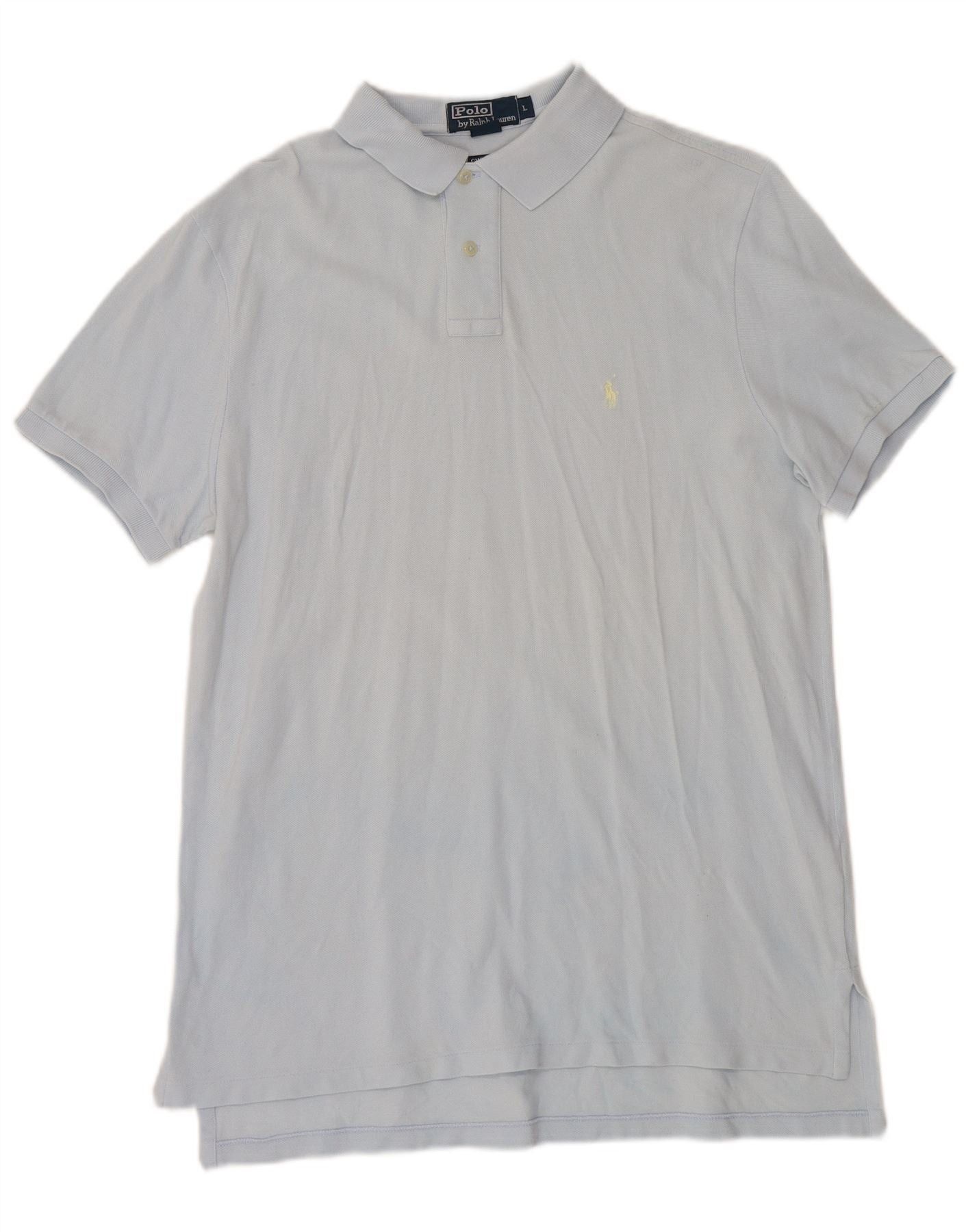 Polo Ralph Lauren Mens Custom Fit Polo Shirt Large Blue Cotton Size US XL / EU 56 / 4 - 3 Thumbnail