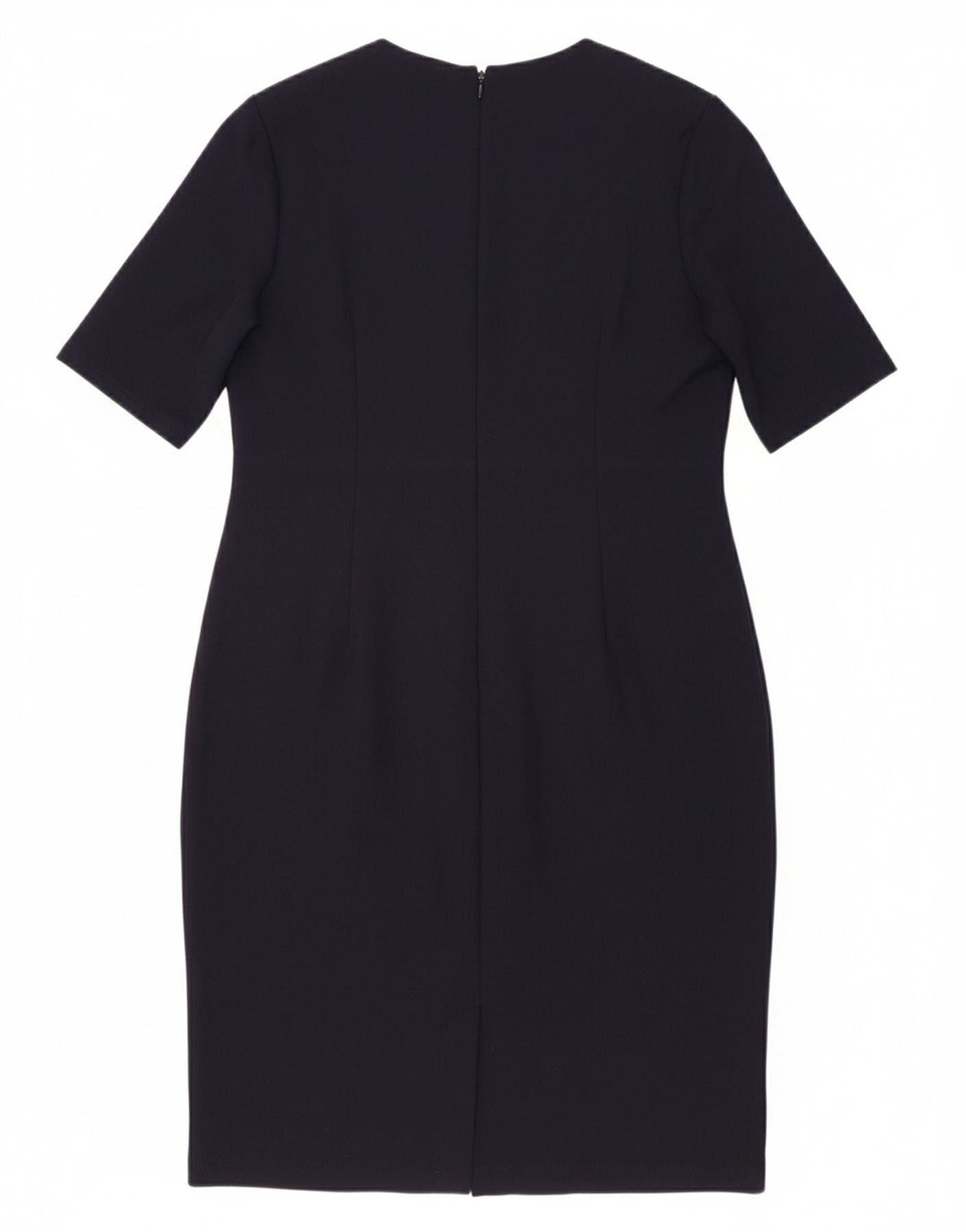 Ralph Lauren Womens Sheath Dress UK 14 Large Navy Blue Viscose Size S / US 4 / IT 40 - 2 Thumbnail