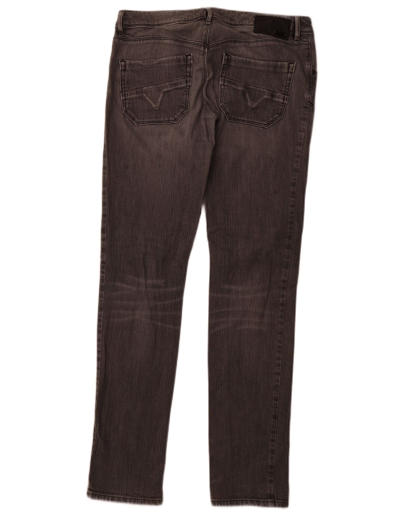 Diesel Womens Nevy Skinny Jeans W31 L34 Grey Cotton Size 42" / US 20 - 2 Thumbnail