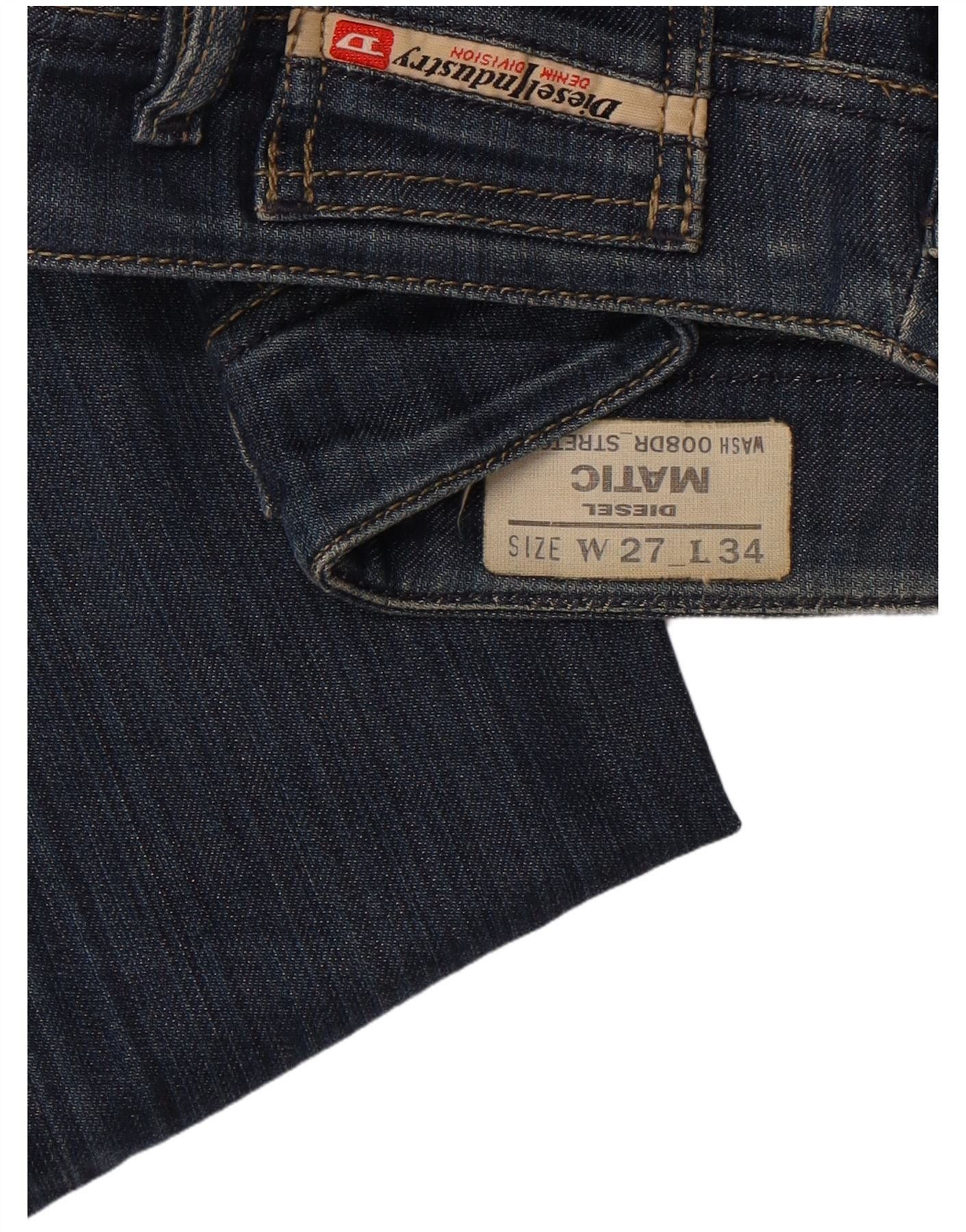 Diesel Womens Matic Skinny Jeans W27 L34 Navy Blue Size 42" / US 20 - 3 Thumbnail