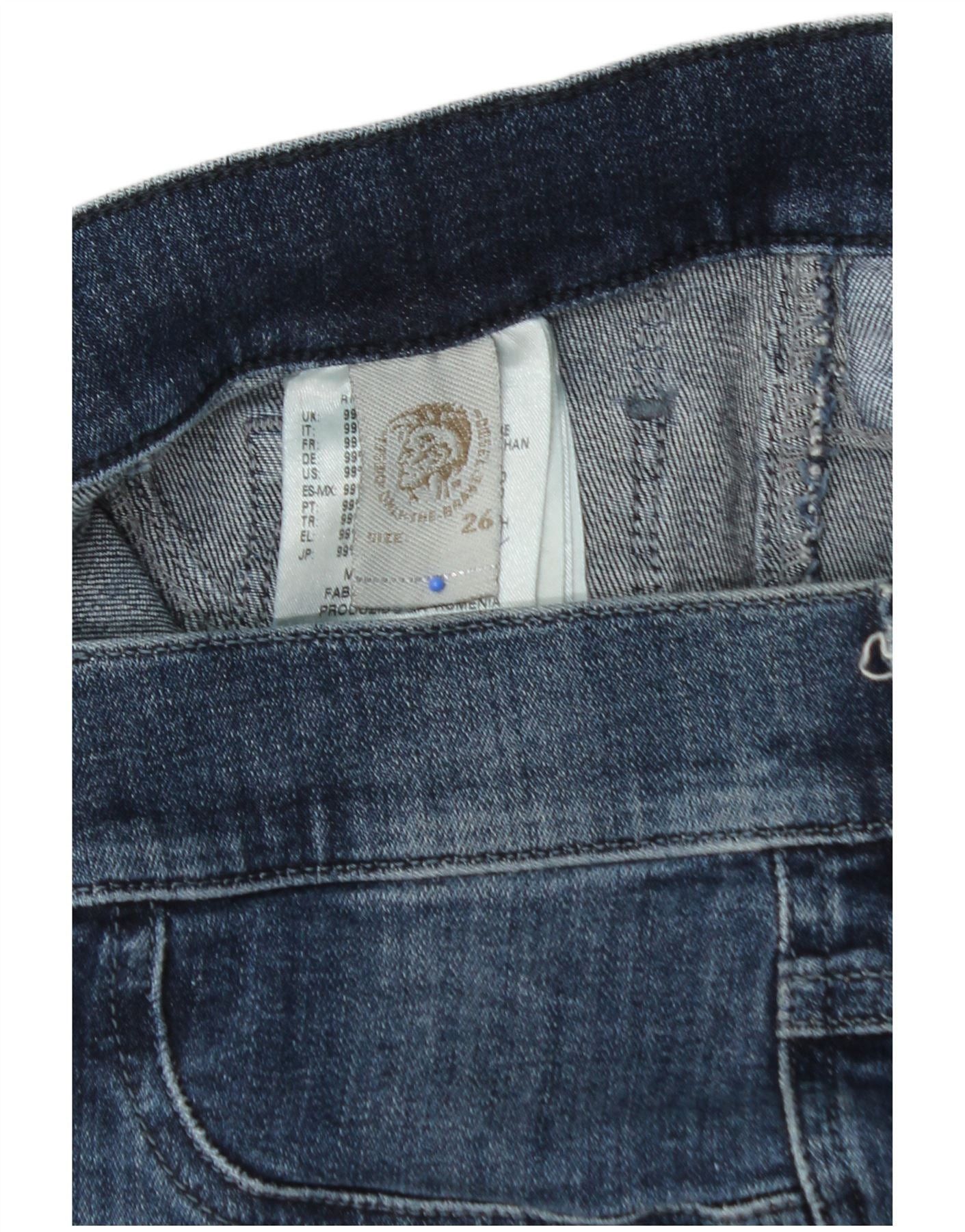 Diesel Womens Distressed Slim Jeans W26 L32 Blue Cotton Size 42" / US 20 - 4 Thumbnail