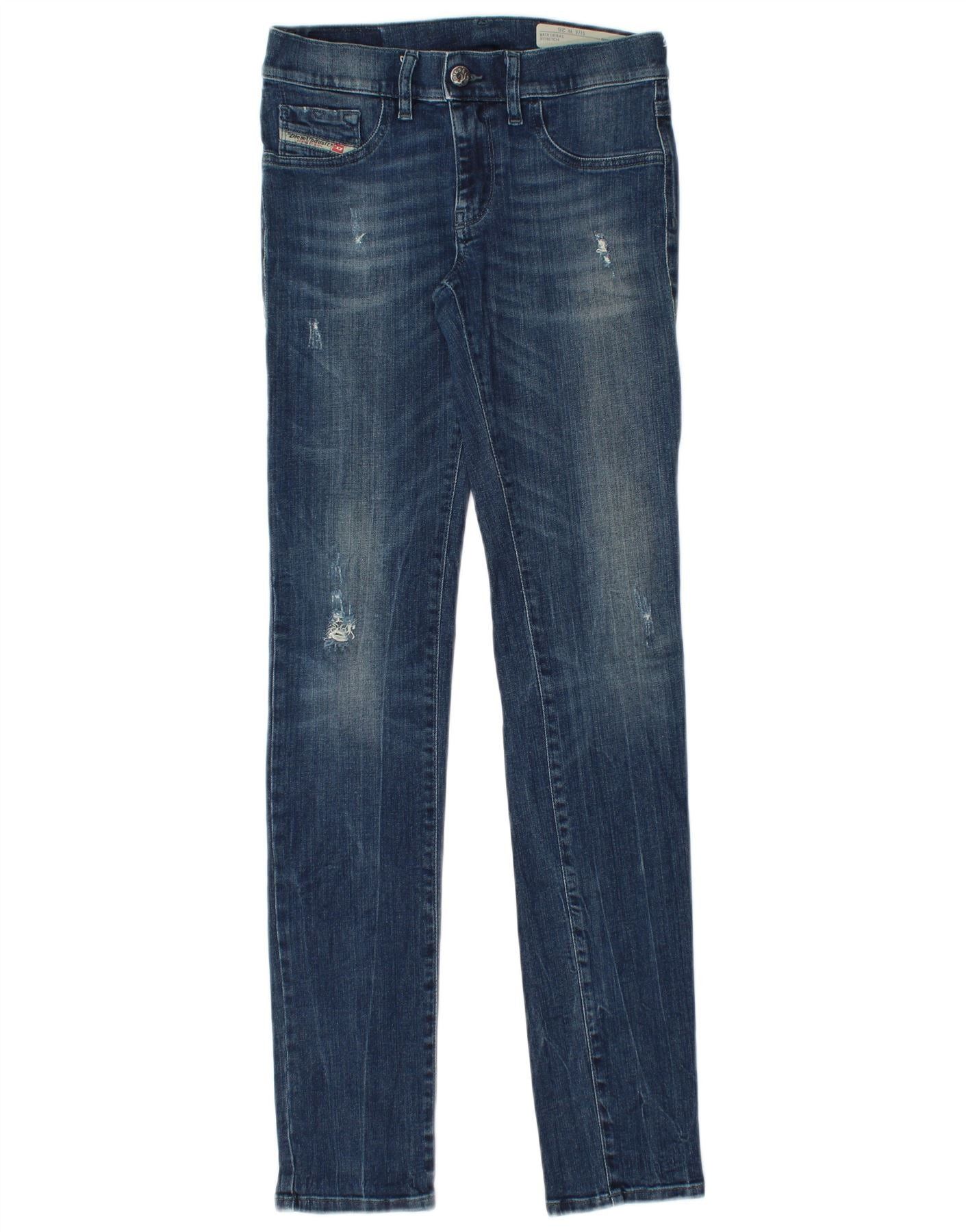 Diesel Womens Distressed Slim Jeans W26 L32 Blue Cotton Size 42" / US 20 - 2 Thumbnail