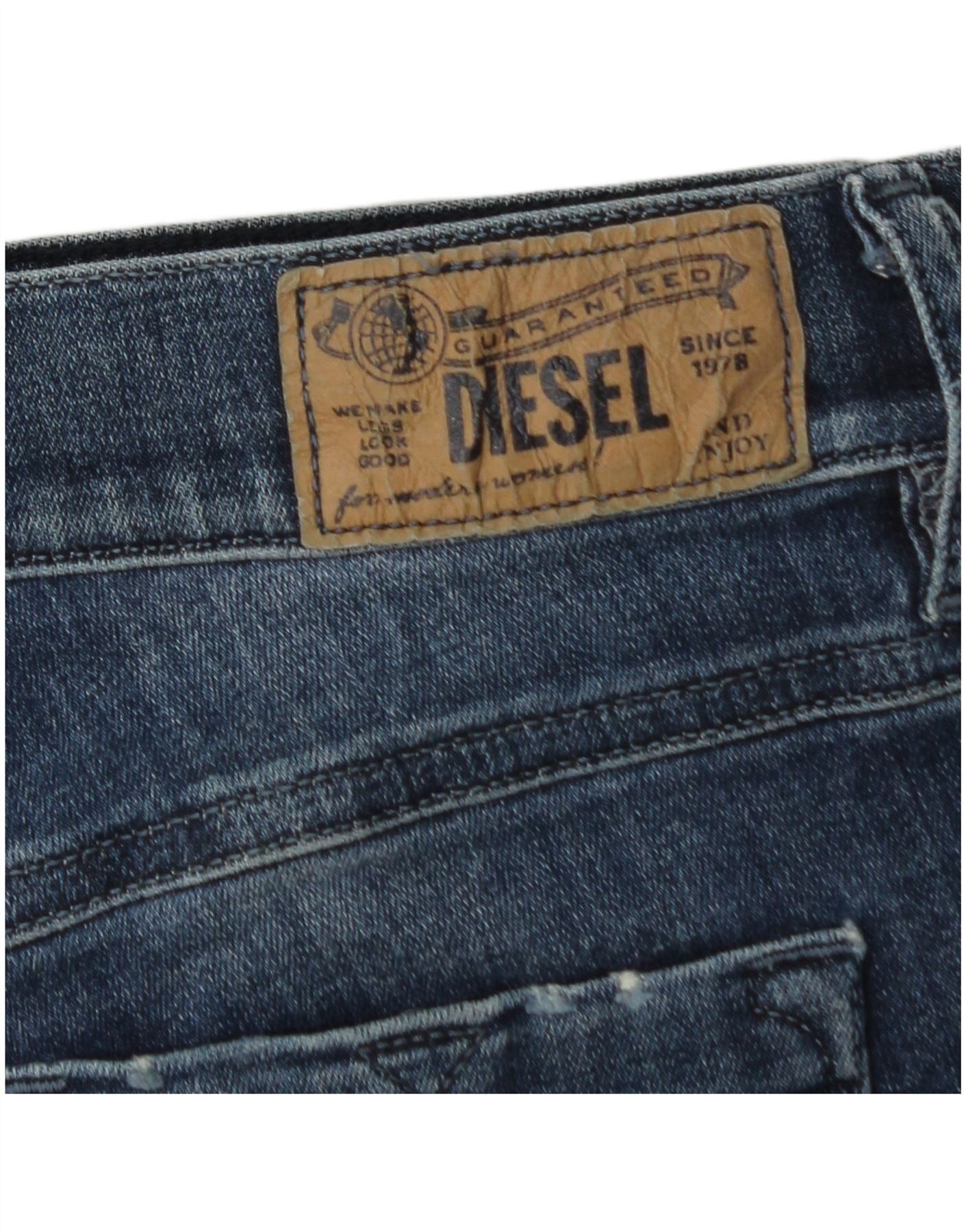 Diesel Womens Distressed Slim Jeans W26 L32 Blue Cotton Size 42" / US 20 - 5 Thumbnail