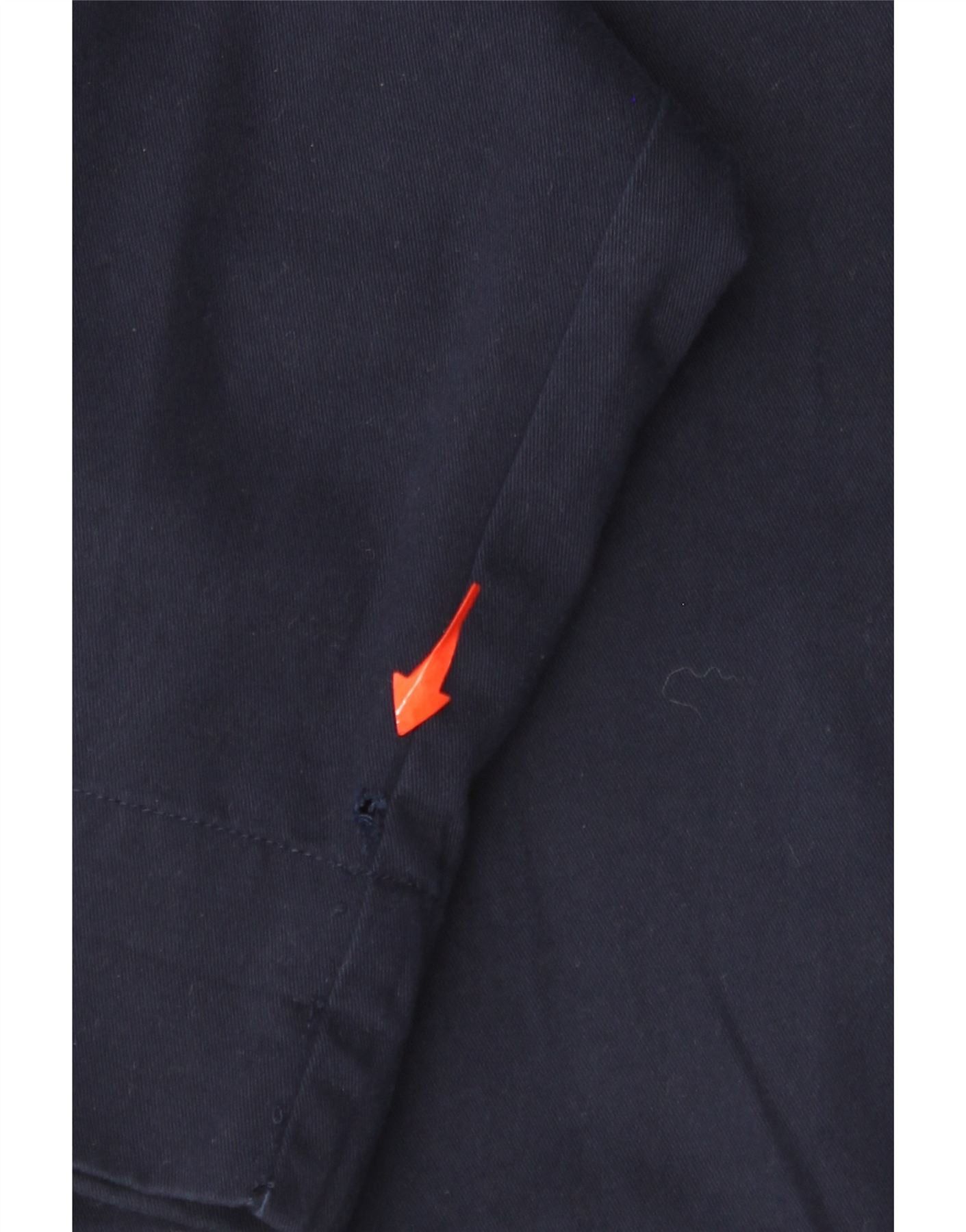 Ralph Lauren Womens Cropped Trousers US 10 Large W30 L23 Navy Blue Size 28" / US 6 / IT 42 - 3 Thumbnail