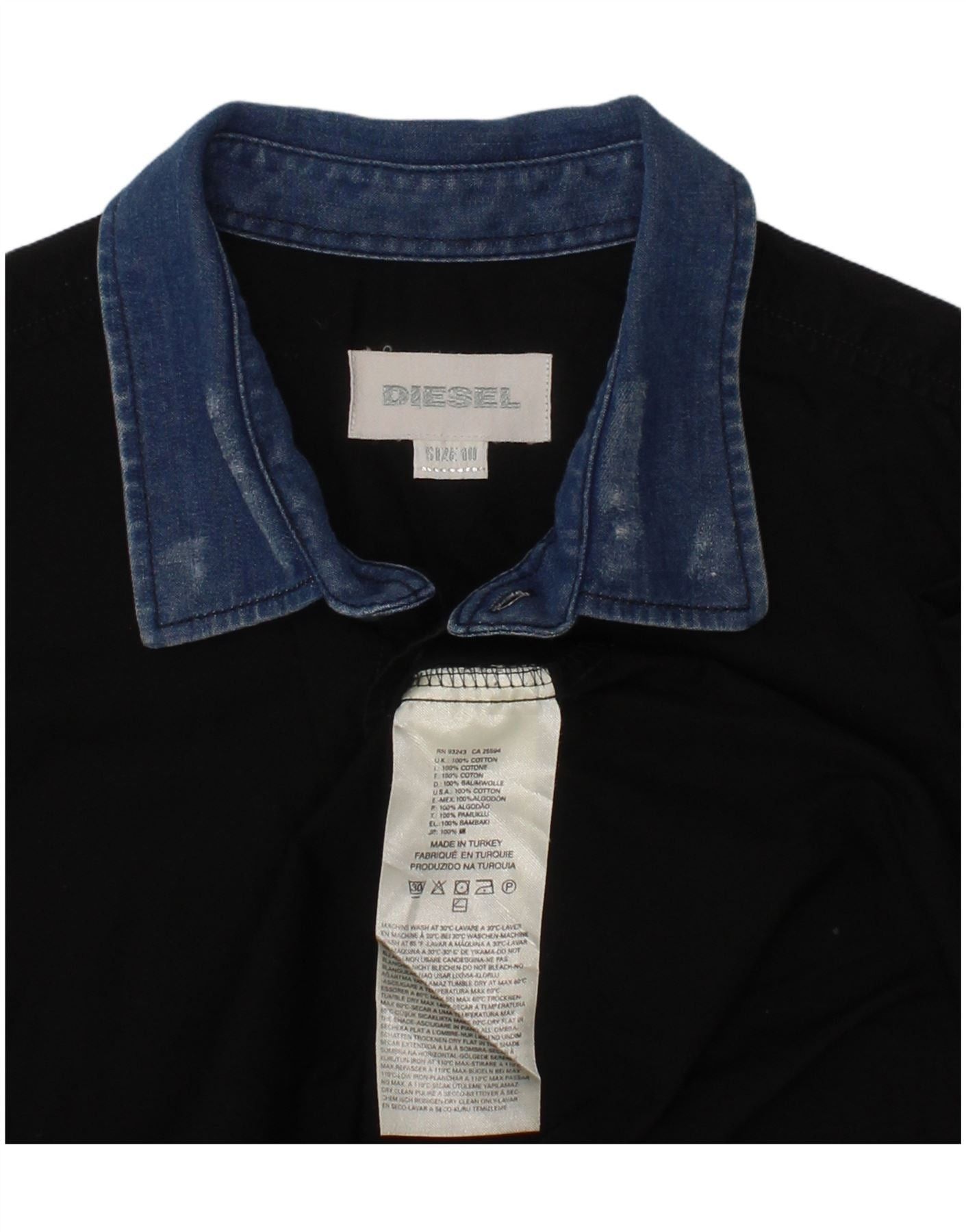 Diesel Boys Shirt 9-10 Years Black Cotton Size L / US 10 / IT 46 - 6 Thumbnail