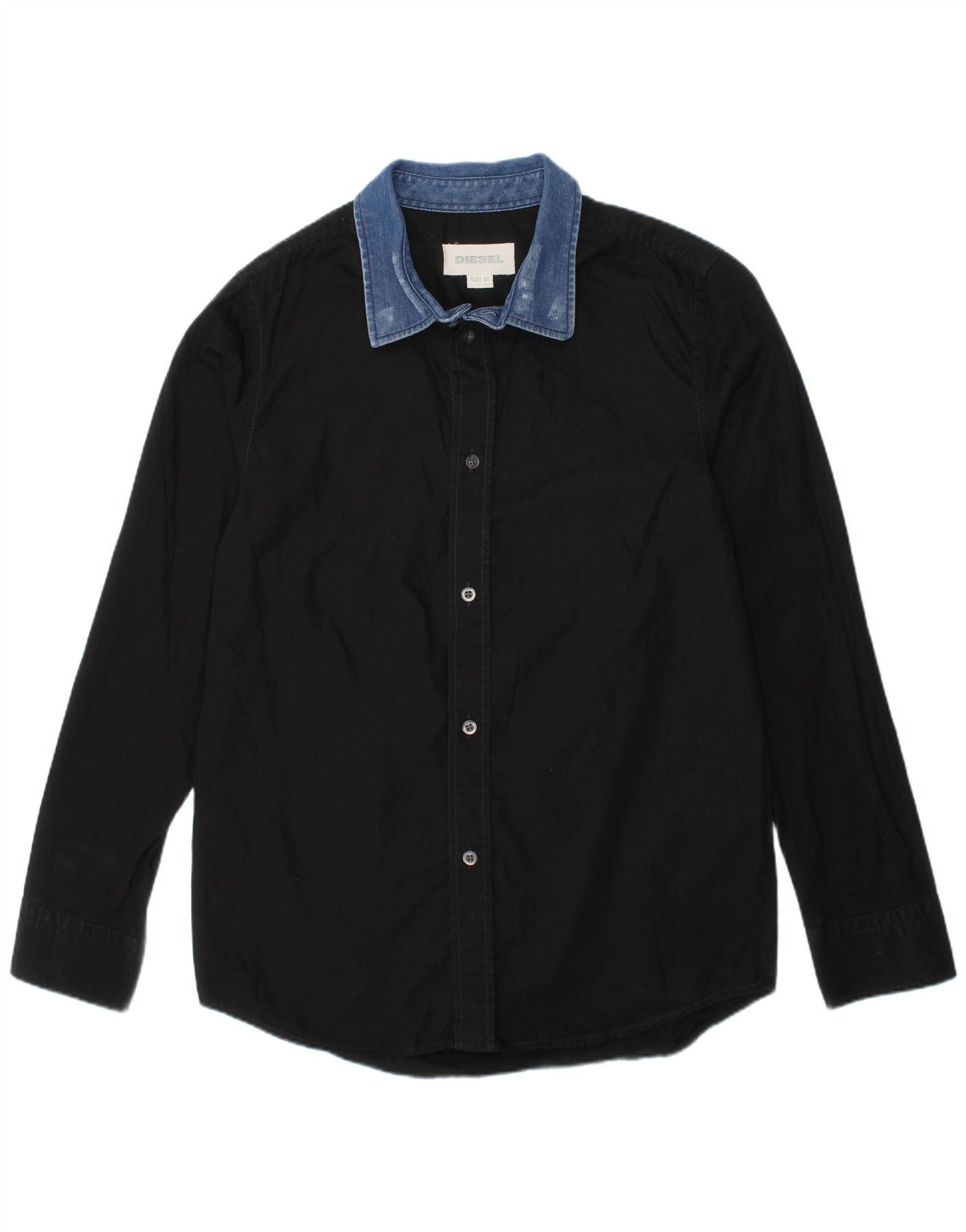 Diesel Boys Shirt 9-10 Years Black Cotton Size L / US 10 / IT 46 - 3 Thumbnail