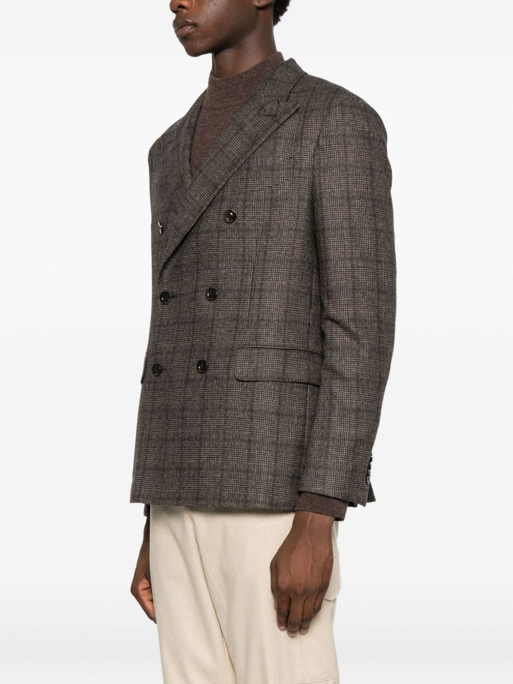 Boglioli WOOL BLEND DOUBLE-BREASTED JACKET Size US XXL / EU 58 / 5 - 2 Thumbnail
