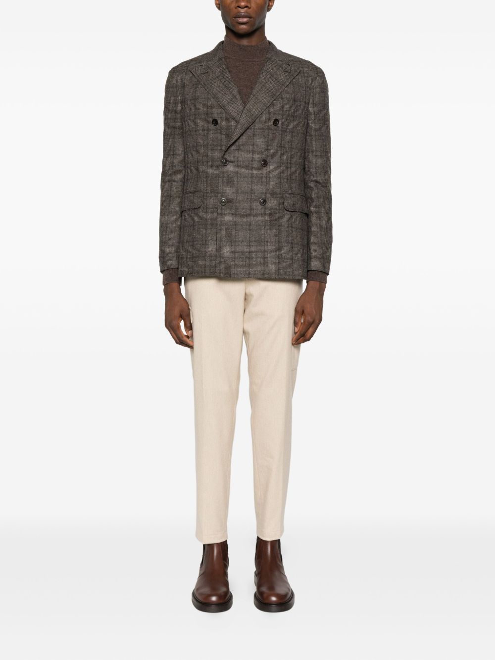 Boglioli WOOL BLEND DOUBLE-BREASTED JACKET Size US XXL / EU 58 / 5 - 3 Thumbnail