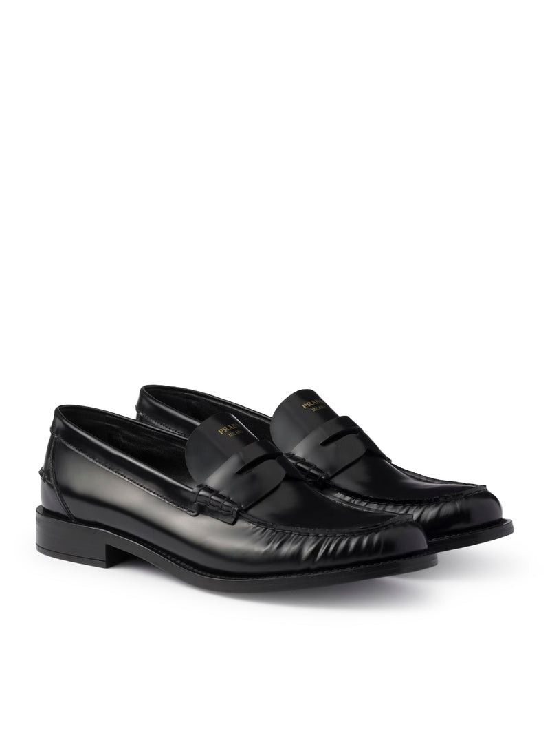 Prada BRUSHED LEATHER LOAFERS Size US 7 / IT 37 - 2 Thumbnail