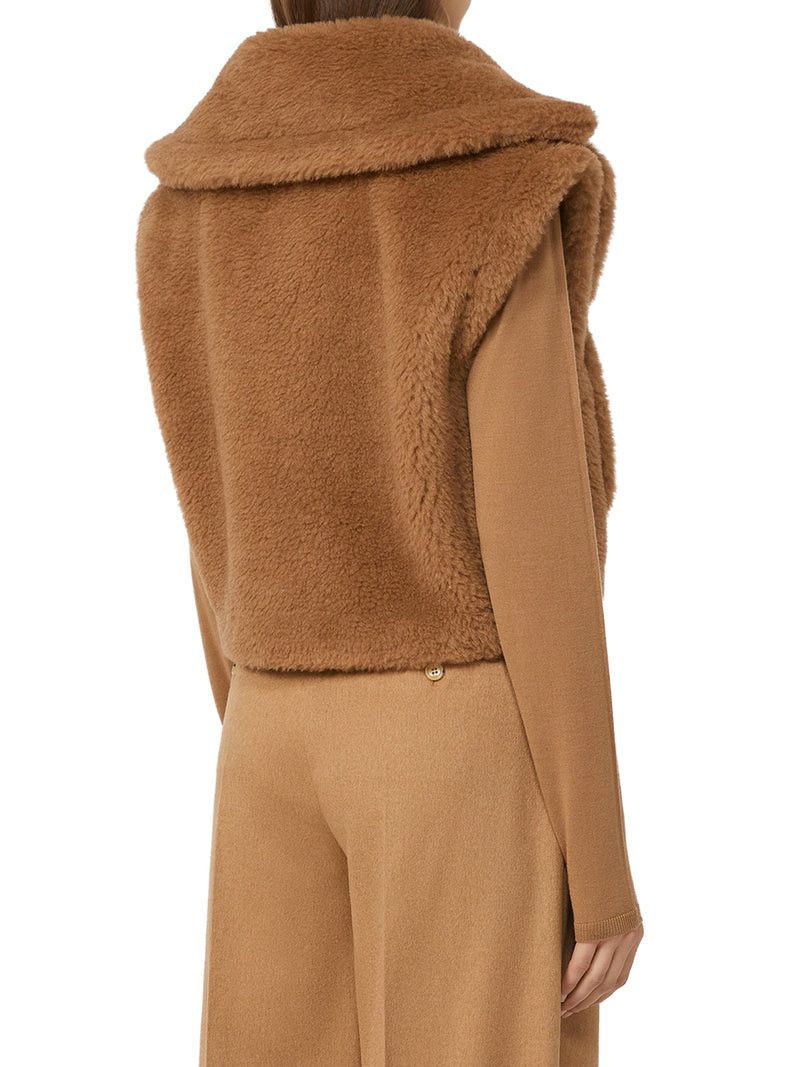 Max Mara SANTOS 2-IN-1 CROP VEST IN TEDDY FABRIC Size M / US 6-8 / IT 42-44 - 4 Thumbnail
