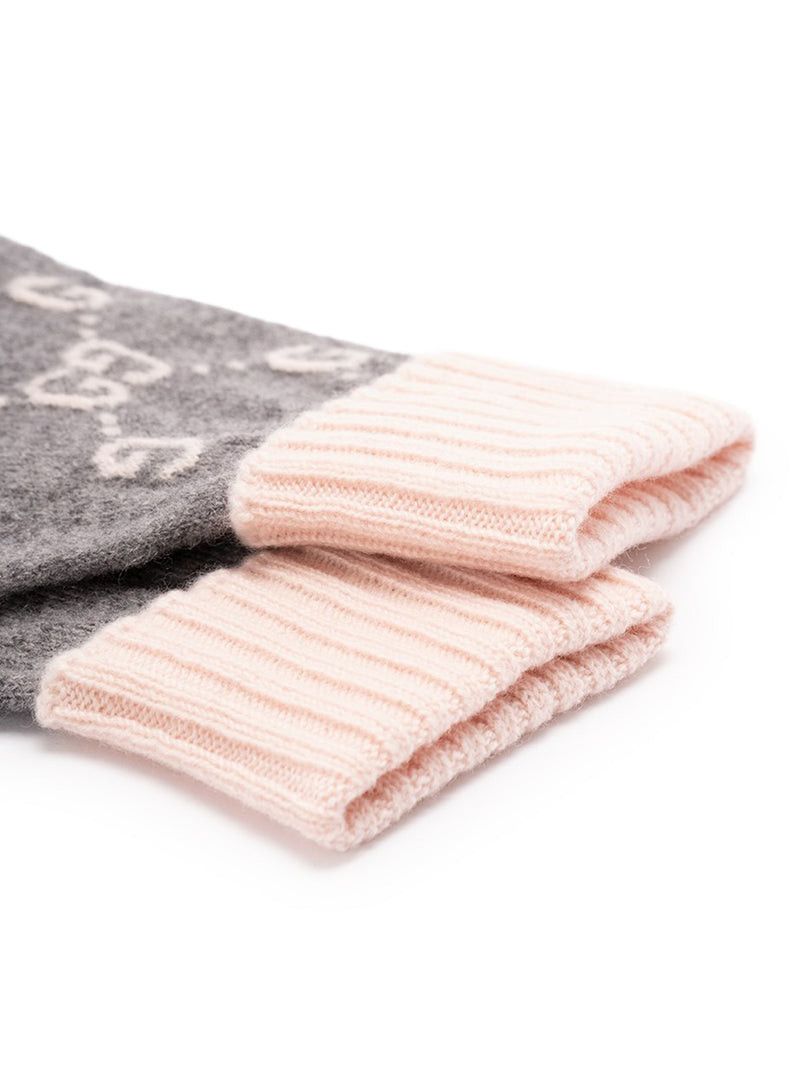 Gucci GG CASHMERE JACQUARD GLOVES Size ONE SIZE - 2 Thumbnail