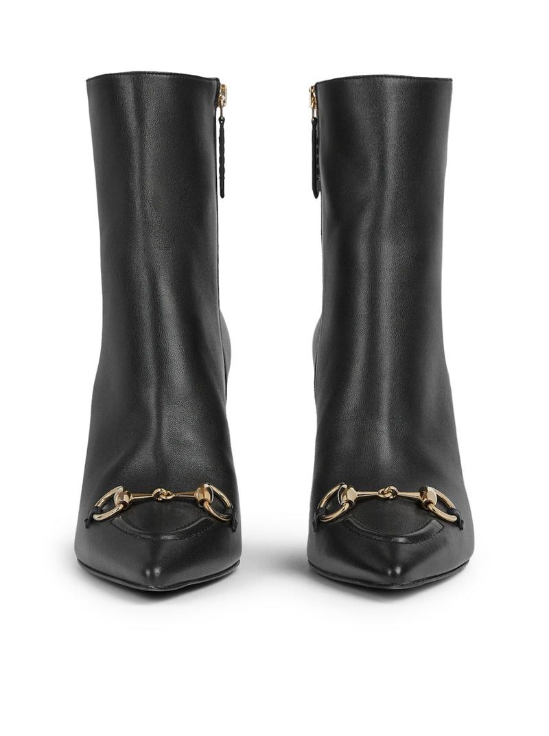 Gucci LEATHER ANKLE BOOTS WITH HORSEPIECE Size US 6 / IT 36 - 4 Thumbnail