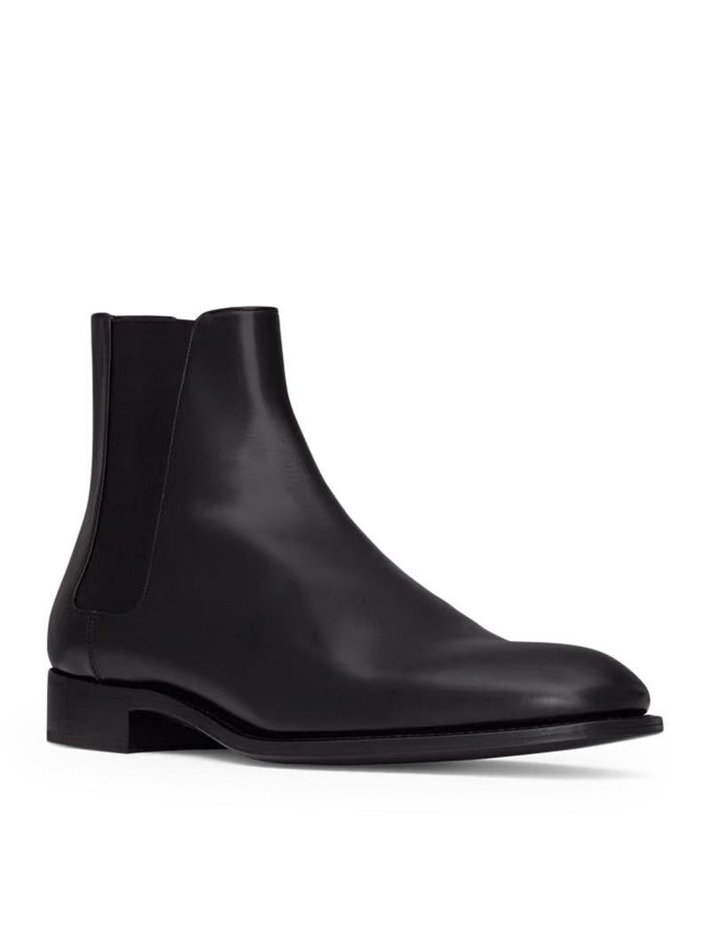 Saint Laurent Paris ADRIEN BOX LEATHER CHELSEA BOOTS Size US 10 / EU 43 - 2 Thumbnail