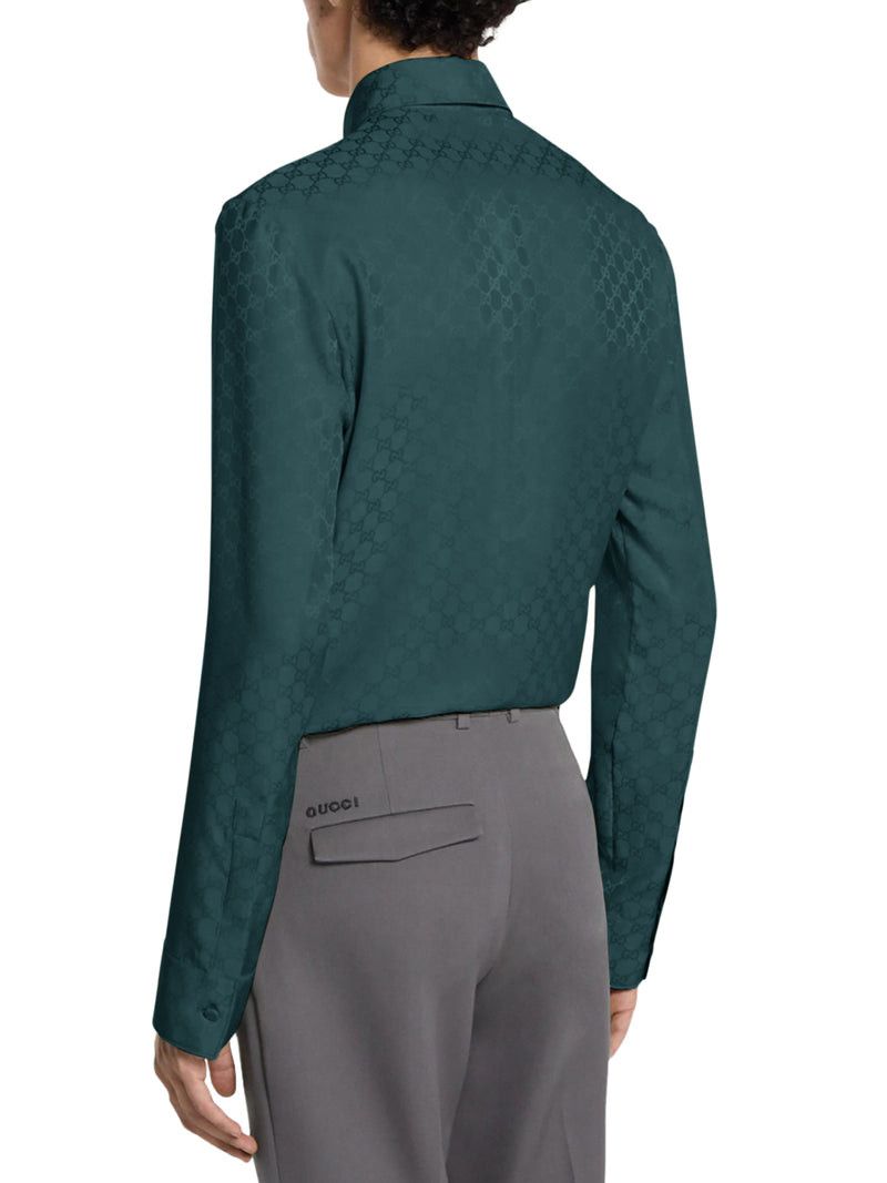 Gucci GG JACQUARD SILK SHIRT Size US XL / EU 56 / 4 - 3 Thumbnail