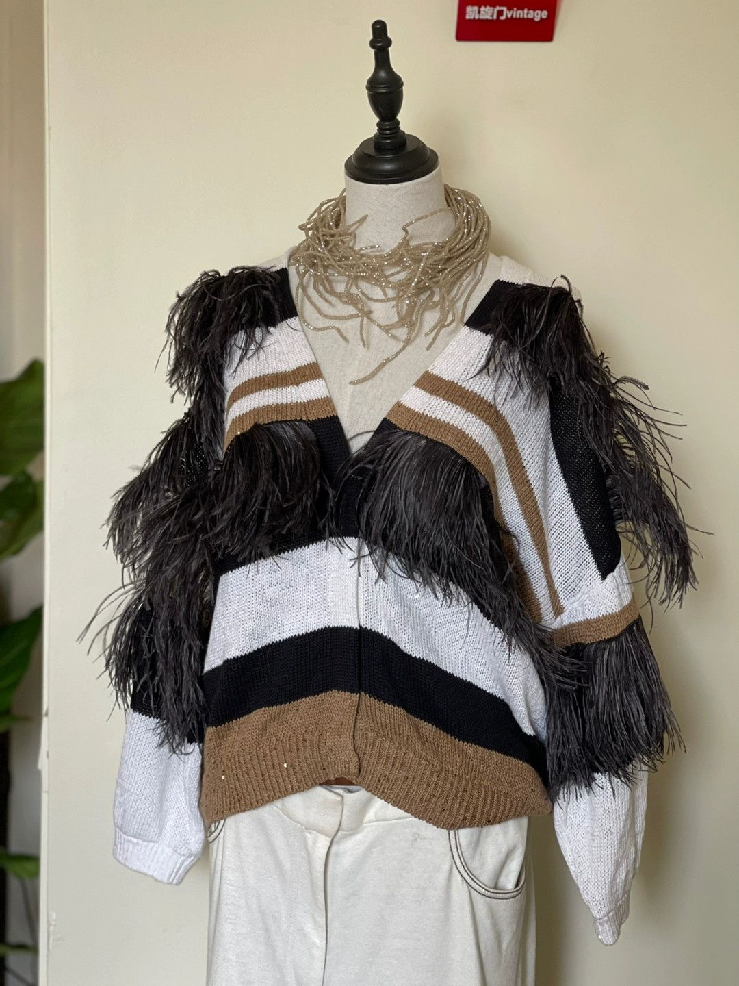 Brunello Cucinelli Brunello Cucinelli Feather Sequin Cardigan - dmc Size US L / EU 52-54 / 3 - 3 Thumbnail