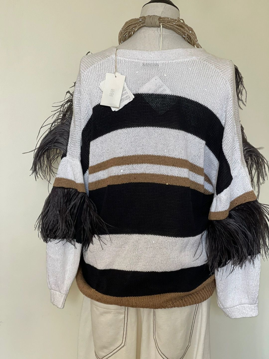 Brunello Cucinelli Brunello Cucinelli Feather Sequin Cardigan - dmc Size US L / EU 52-54 / 3 - 4 Thumbnail