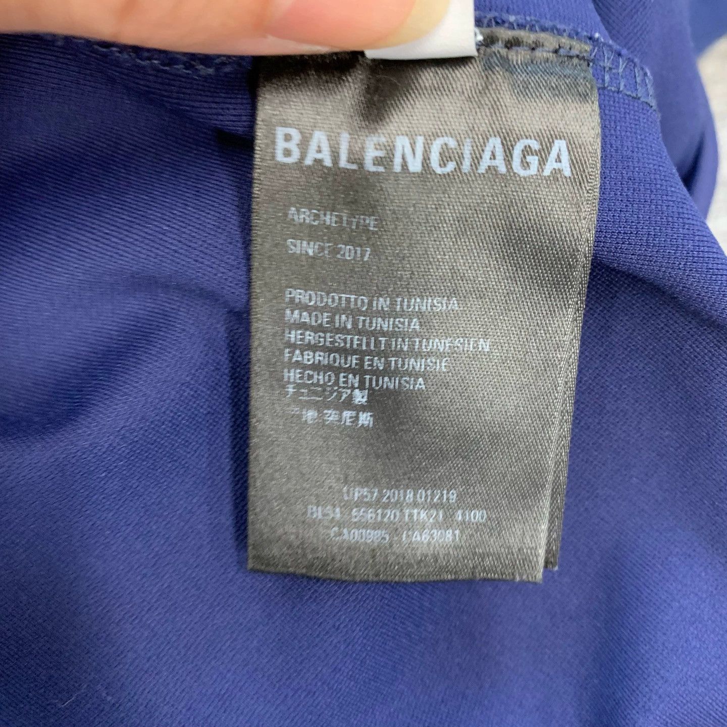 Balenciaga Balenciaga Blue Small Logo Jacket - dmc Size US XL / EU 56 / 4 - 6 Thumbnail