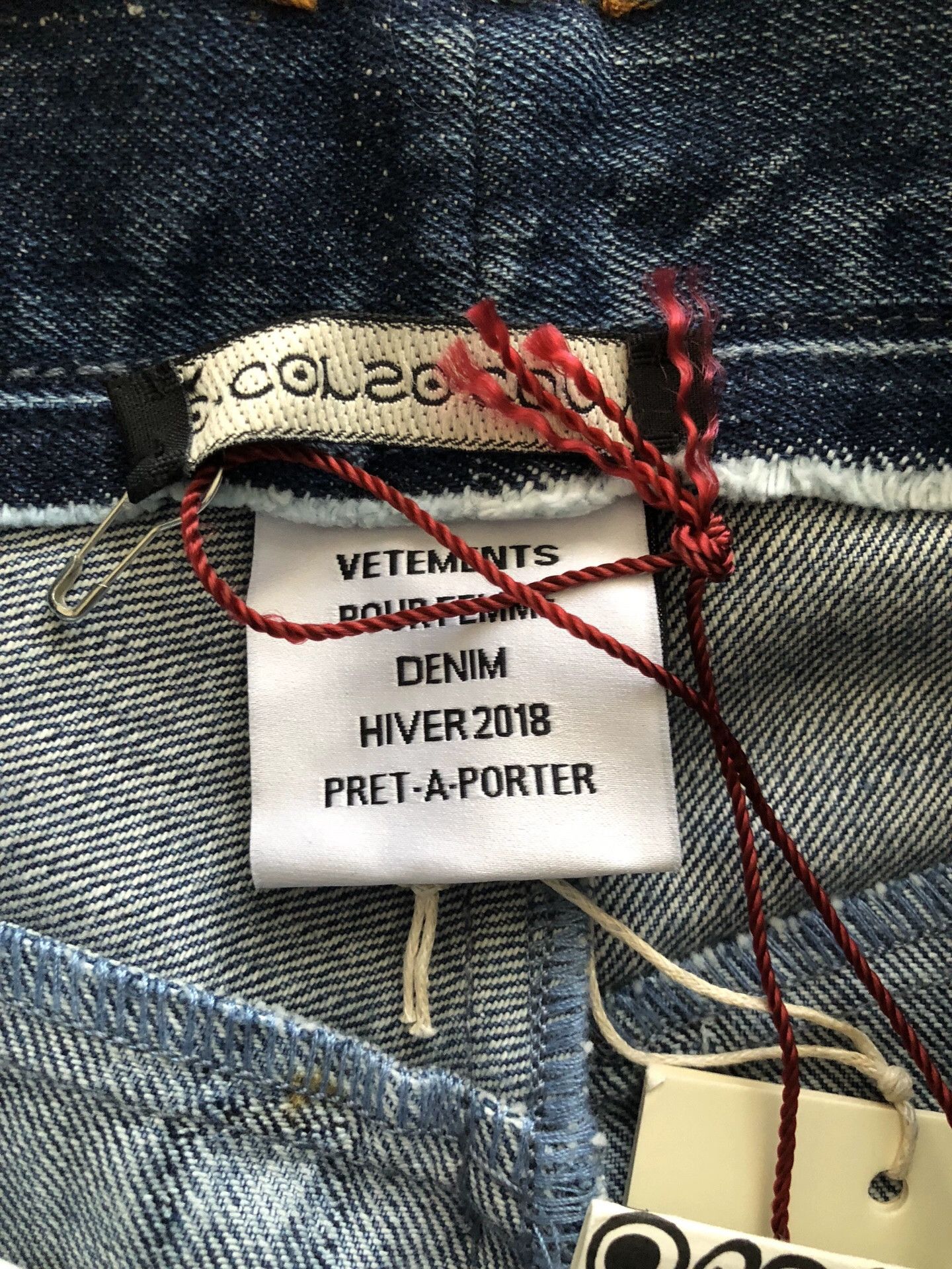 Vetements Vetements High-Waist Cropped Patchwork Jeans - dmc Size US 26 / EU 42 - 2 Thumbnail
