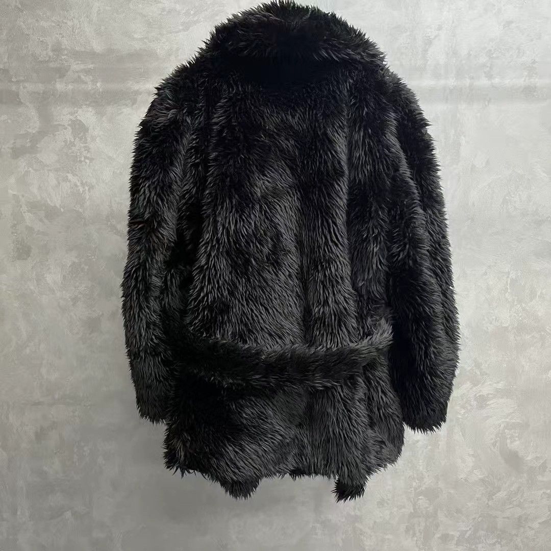 Balenciaga Balenciaga Black Fur Collared Coat - dmc Size US S / EU 44-46 / 1 - 5 Thumbnail
