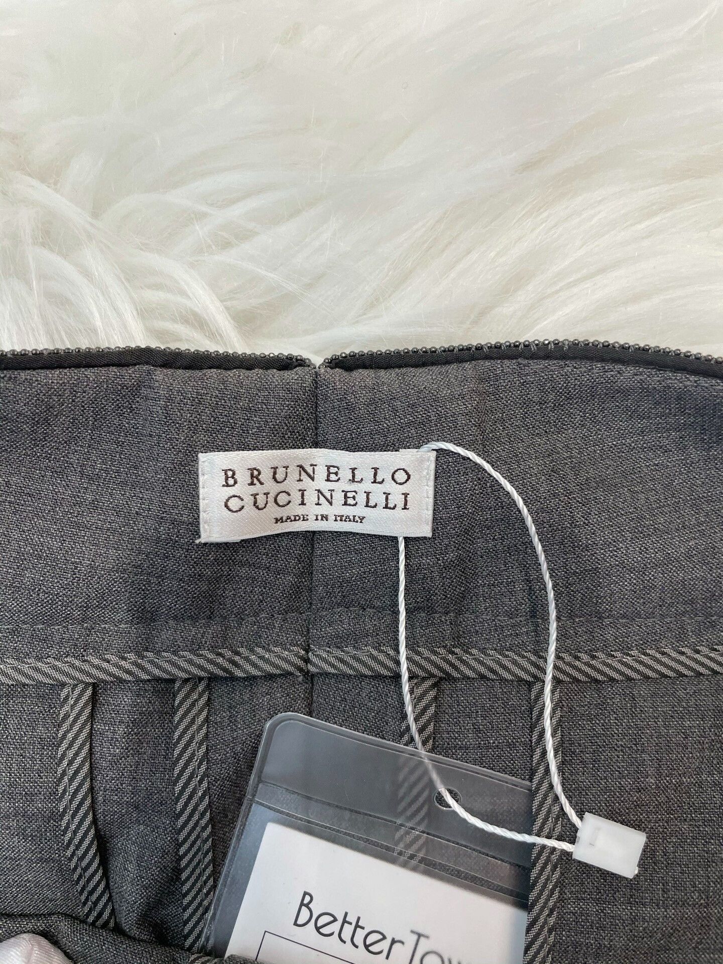 Brunello Cucinelli Brunello Cucinelli Gray Wool Casual Pants F38 - dmc Size US 38 / EU 54 - 3 Thumbnail