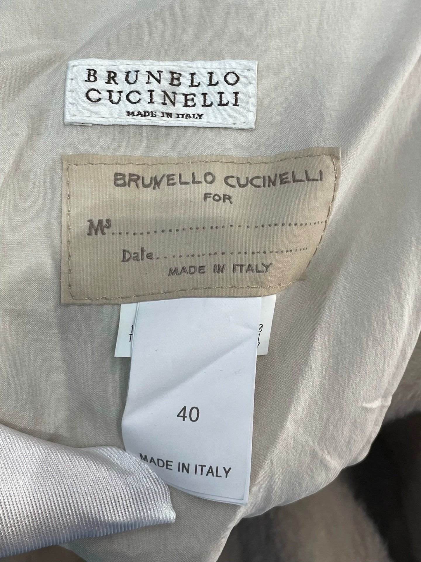 Brunello Cucinelli Brunello Cucinelli Beige Shearling Coat - dmc Size US XL / EU 56 / 4 - 3 Thumbnail