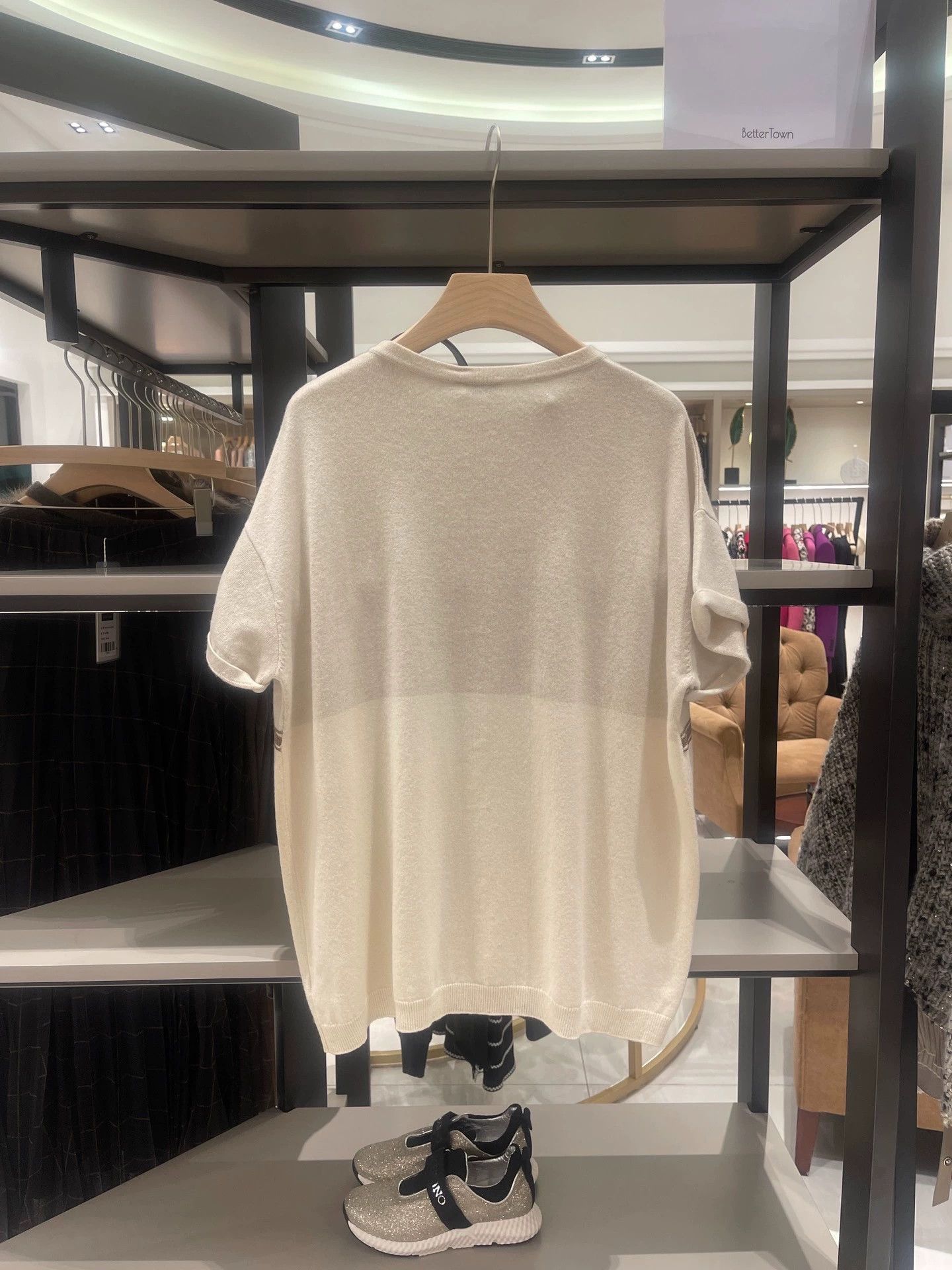 Brunello Cucinelli Brunello Cucinelli Beaded Cashmere T-shirt L - dmc Size US L / EU 52-54 / 3 - 2 Thumbnail