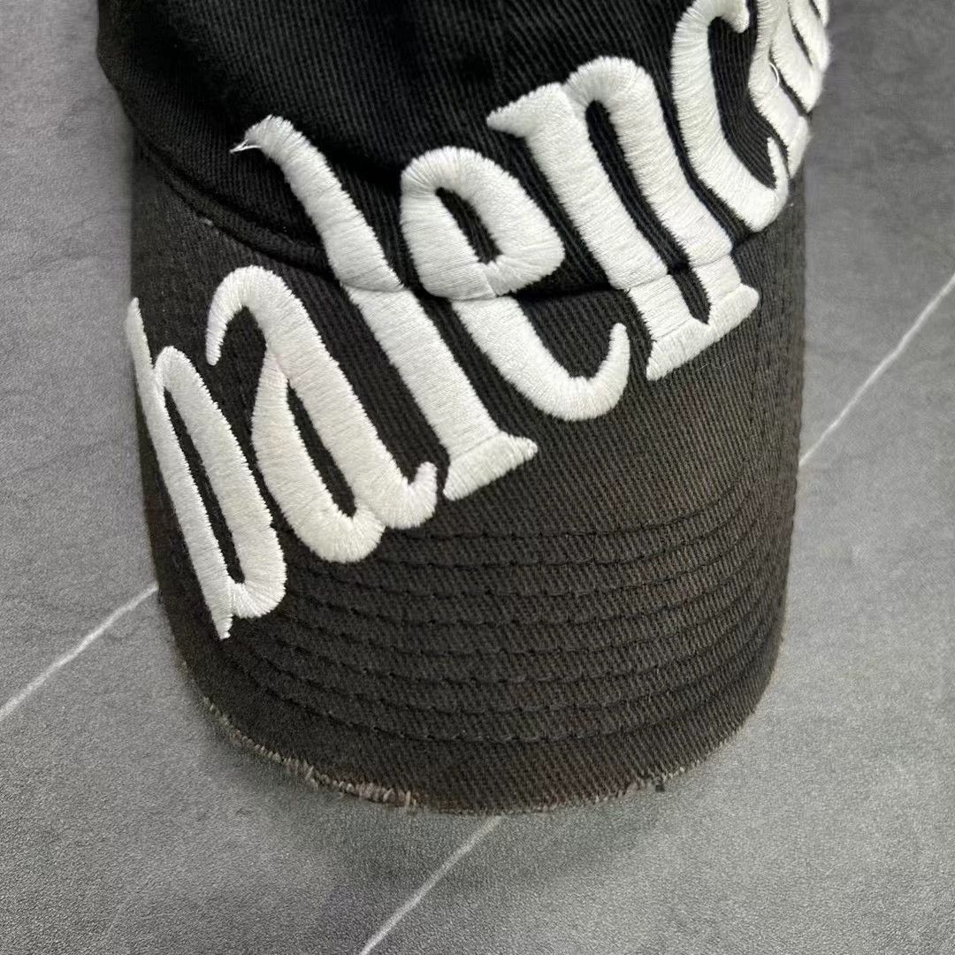 Balenciaga Balenciaga Distressed Logo Baseball Cap - dmc Size ONE SIZE - 4 Thumbnail