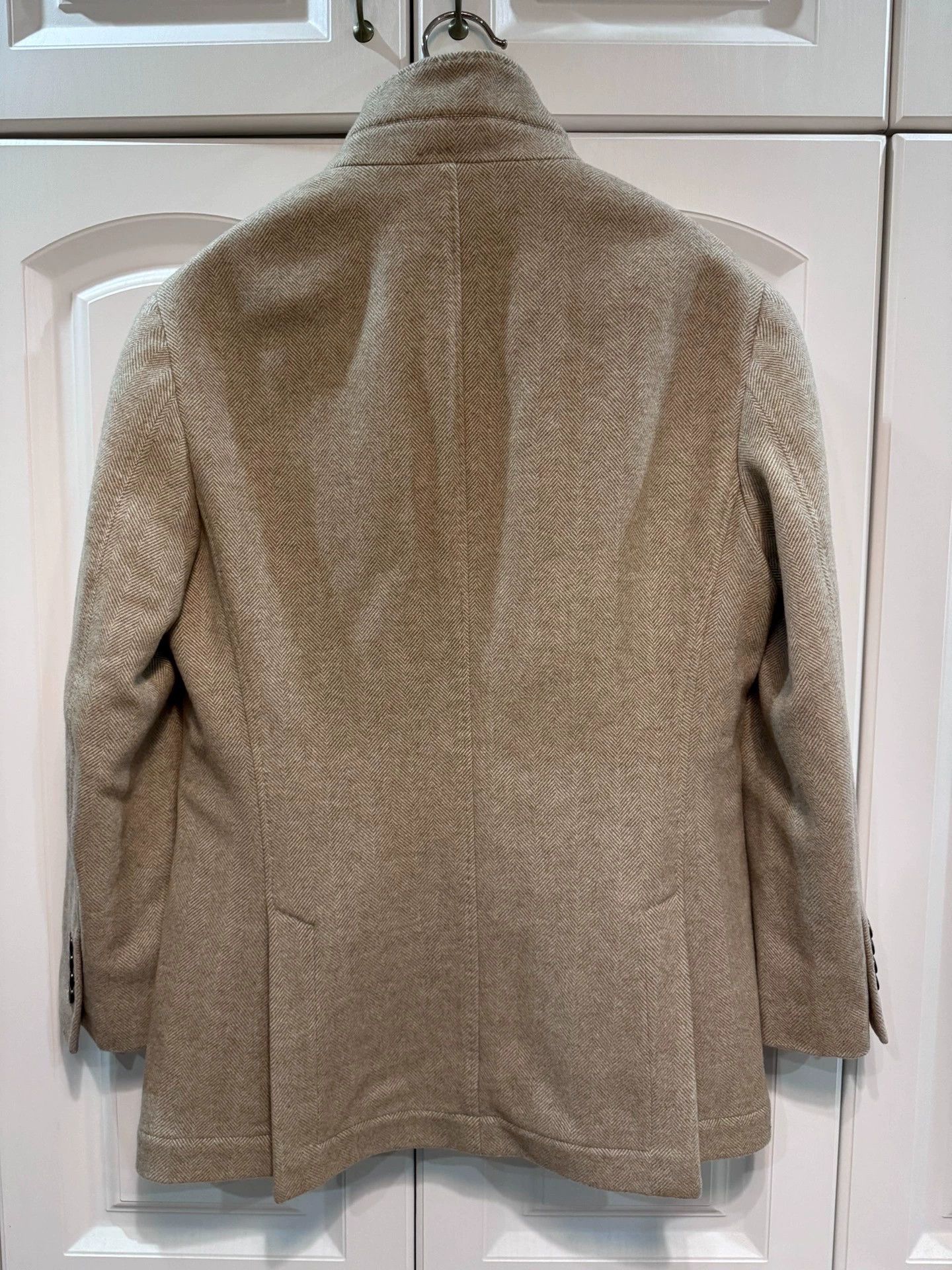 Brunello Cucinelli Brunello Cucinelli Camel Herringbone Cashmere Jacket - dmc Size US XS / EU 42 / 0 - 2 Thumbnail