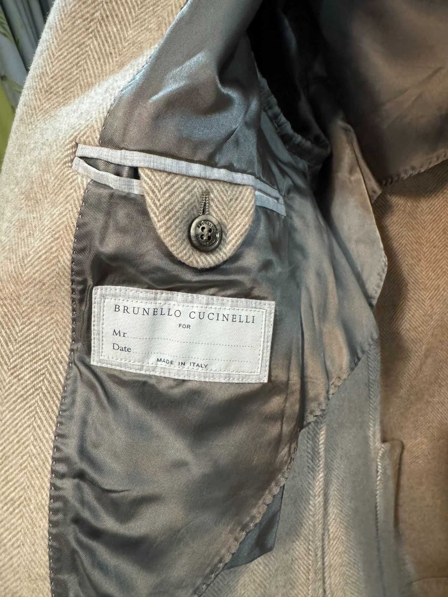 Brunello Cucinelli Brunello Cucinelli Camel Herringbone Cashmere Jacket - dmc Size US XS / EU 42 / 0 - 3 Thumbnail