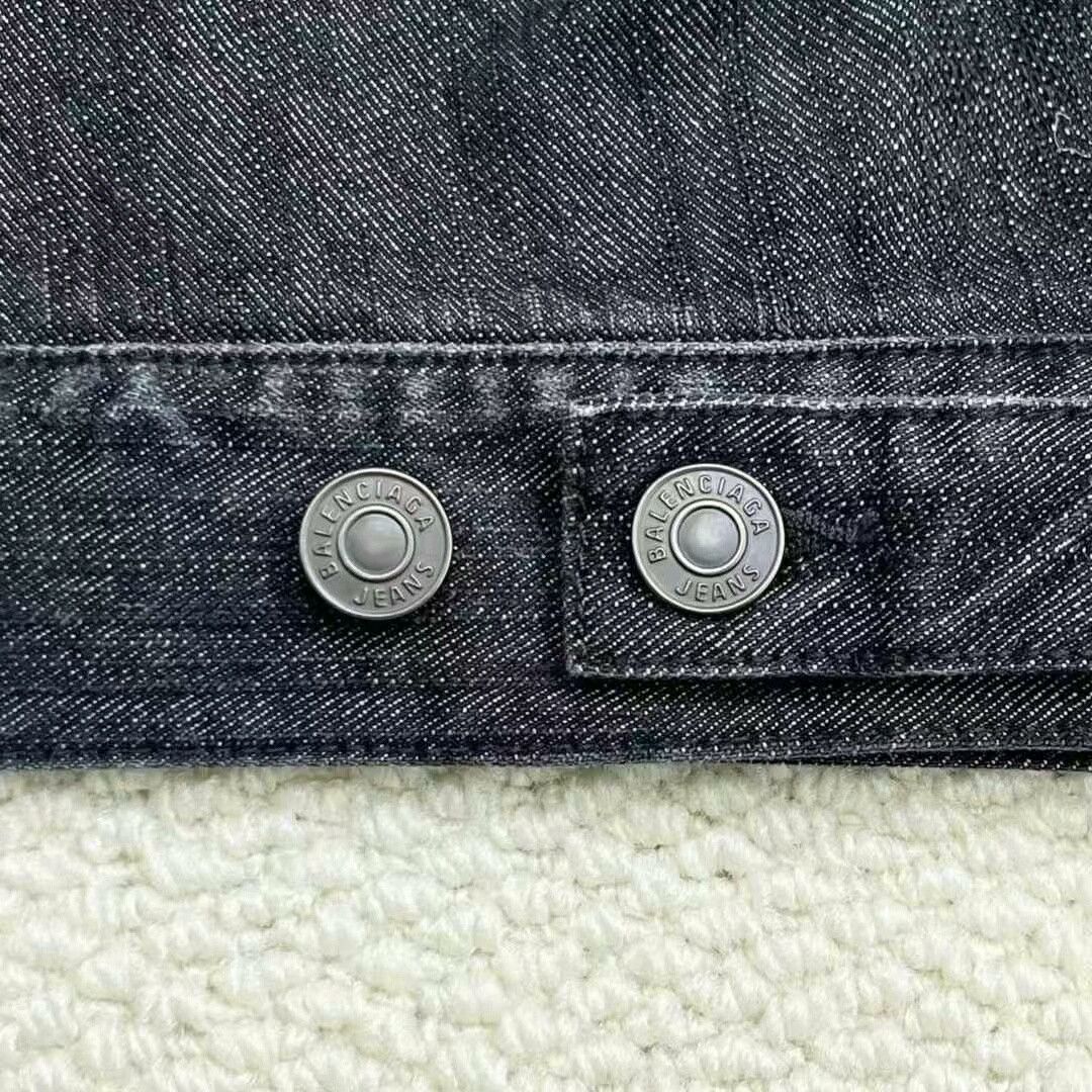 Balenciaga Balenciaga SS24 Denim Jacket with Crystal Logo - dmc Size US M / EU 48-50 / 2 - 6 Thumbnail