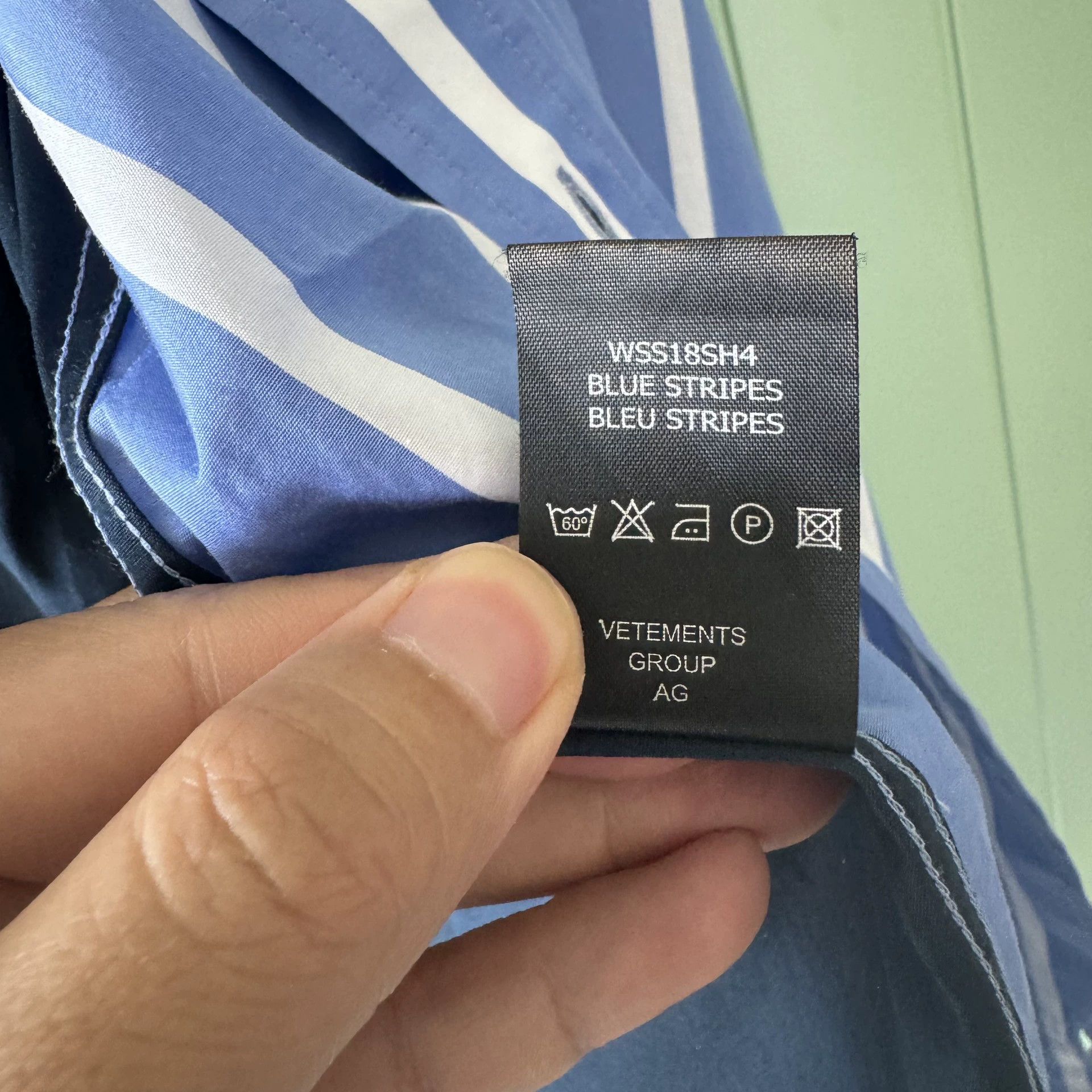 Vetements VETEMENTS 2018 Blue Stripe Shirt XS - dmc Size US XS / EU 42 / 0 - 5 Thumbnail