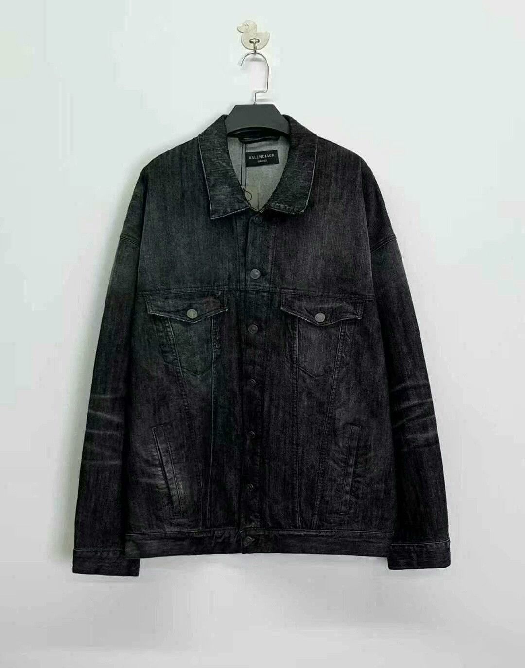 Balenciaga Balenciaga SS24 Denim Jacket with Crystal Logo - dmc Size US M / EU 48-50 / 2 - 2 Thumbnail