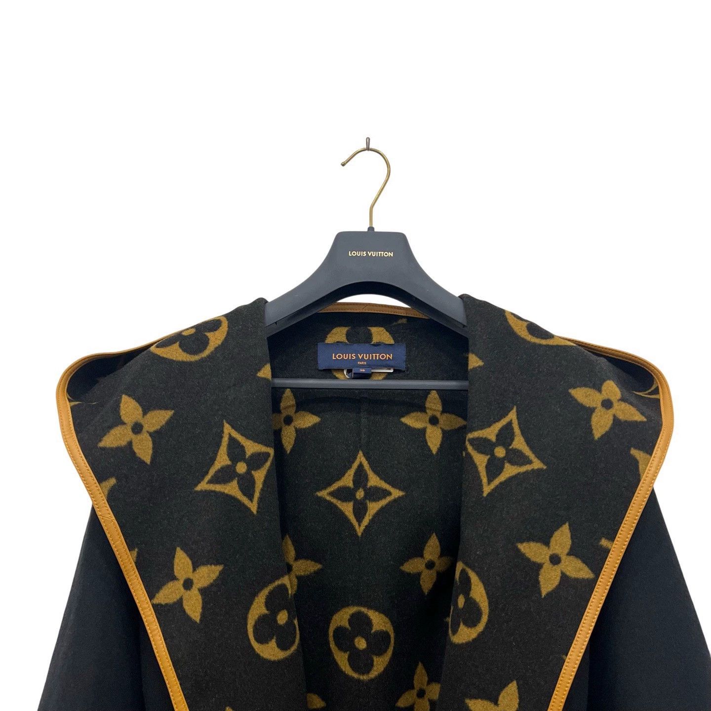 Louis Vuitton Louis Vuitton Black Orange Print Hooded Coat - dmc Size US XL / EU 56 / 4 - 4 Thumbnail