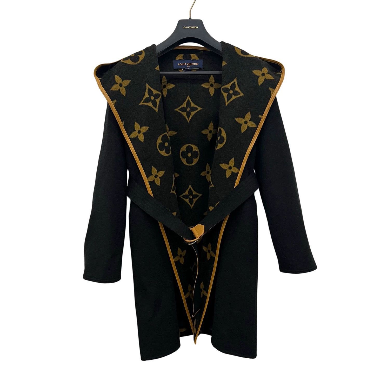 Louis Vuitton Louis Vuitton Black Orange Print Hooded Coat - dmc Size US XL / EU 56 / 4 - 2 Thumbnail