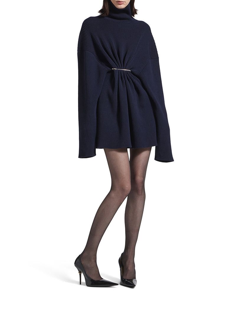Balenciaga DRAPED KNIT MINI DRESS Size S / US 4 / IT 40 - 2 Thumbnail