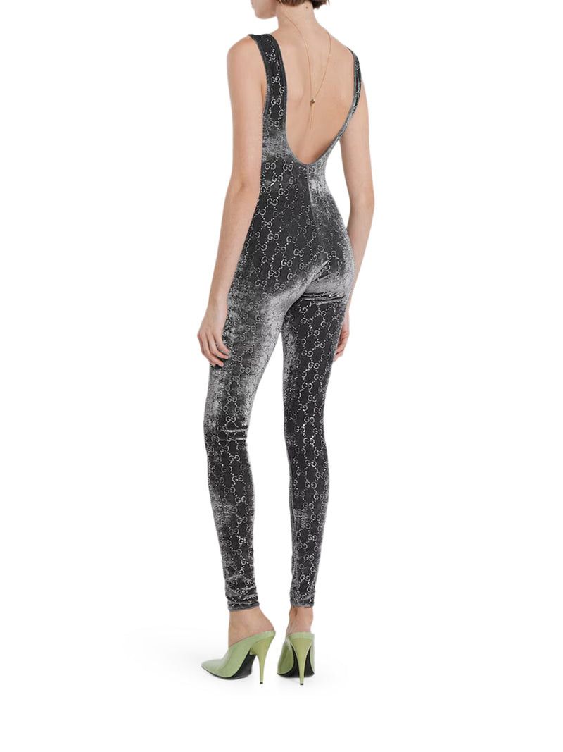 Gucci JUMPSUIT WITH GG CRYSTAL EMBROIDERY Size ONE SIZE - 3 Thumbnail