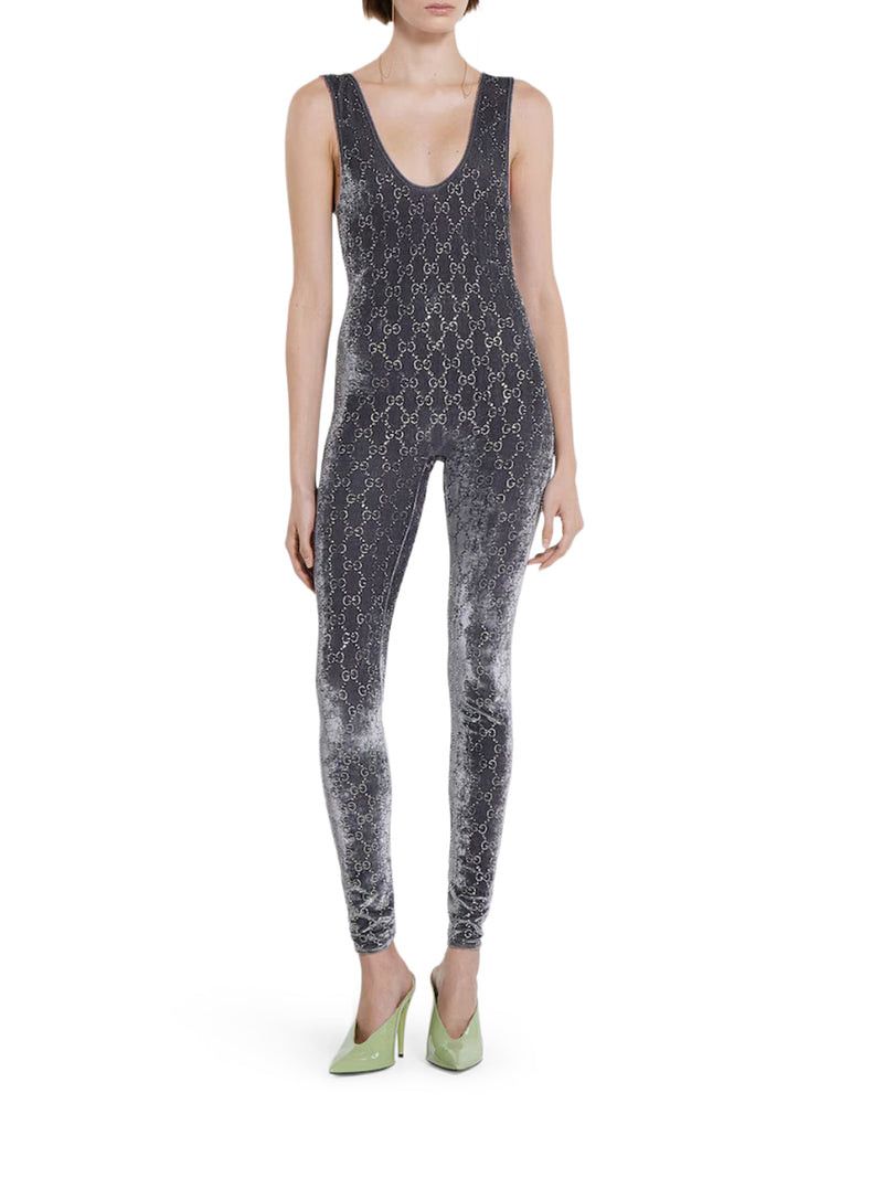 Gucci JUMPSUIT WITH GG CRYSTAL EMBROIDERY Size ONE SIZE - 2 Thumbnail