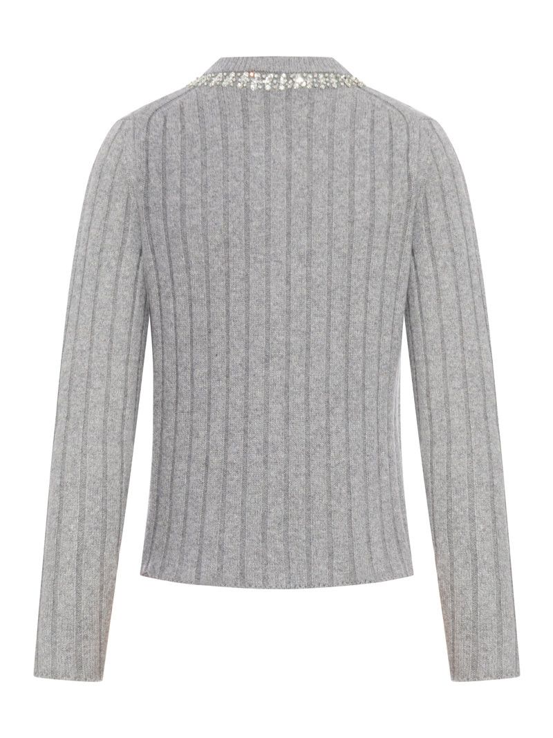 Gucci WOOL CARDIGAN WITH JEWEL DETAILS Size M / US 6-8 / IT 42-44 - 2 Thumbnail